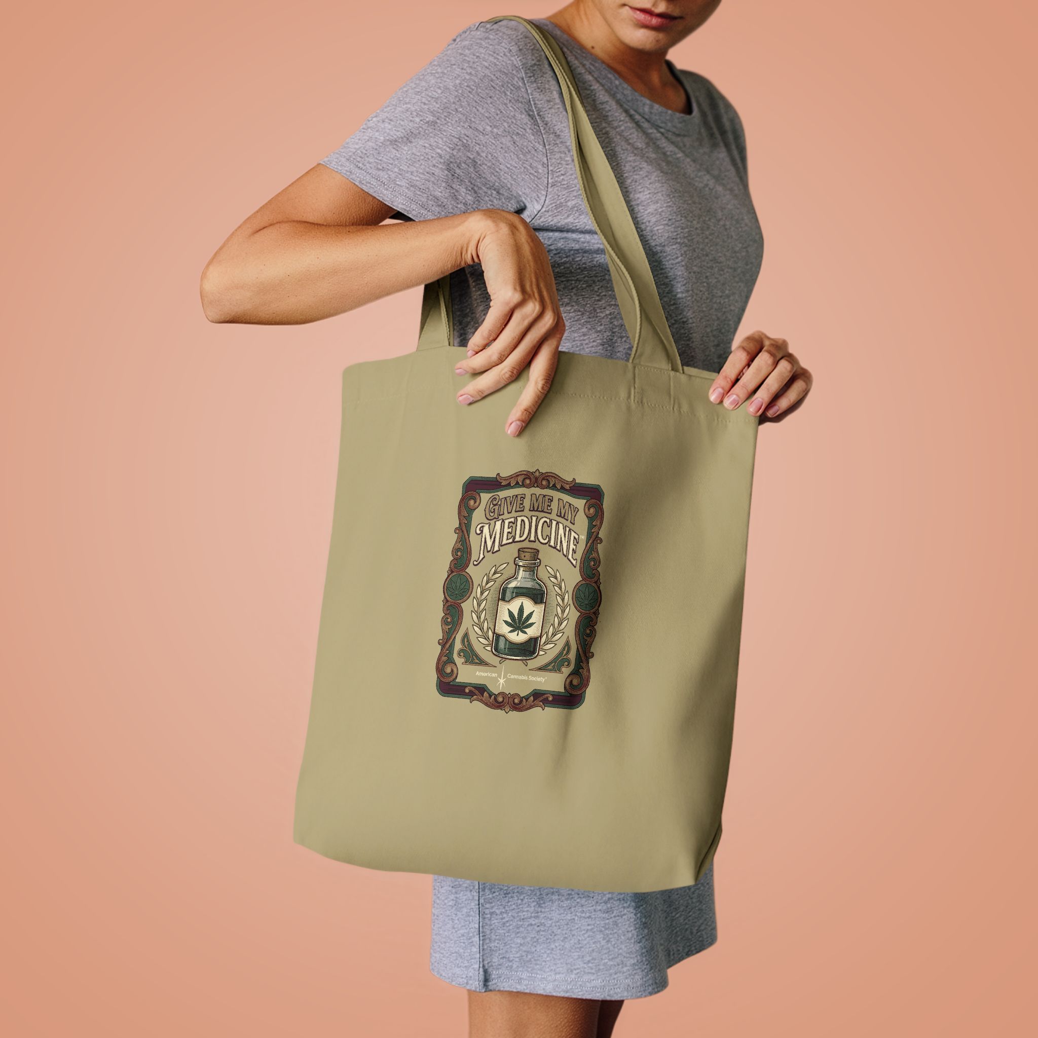 Give Me My Medicine™ Cotton Canvas Tote – Khaki – view 4