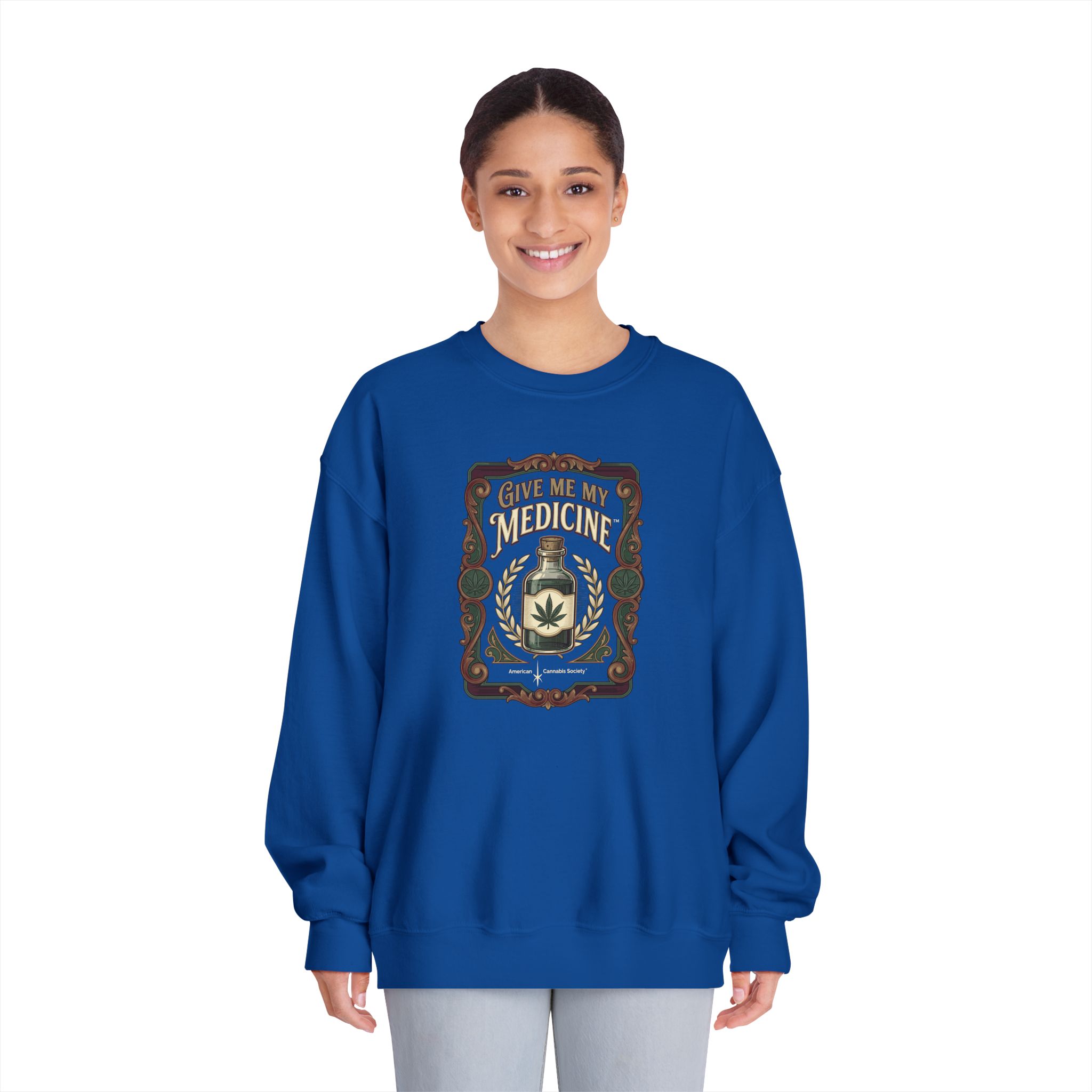 Give Me My Medicine™ Unisex Classic Crewneck Sweatshirt – Royal – view 3
