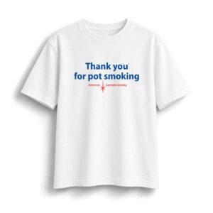 Thank You For Pot Smoking® Max Heavyweight Cropped Tee – White