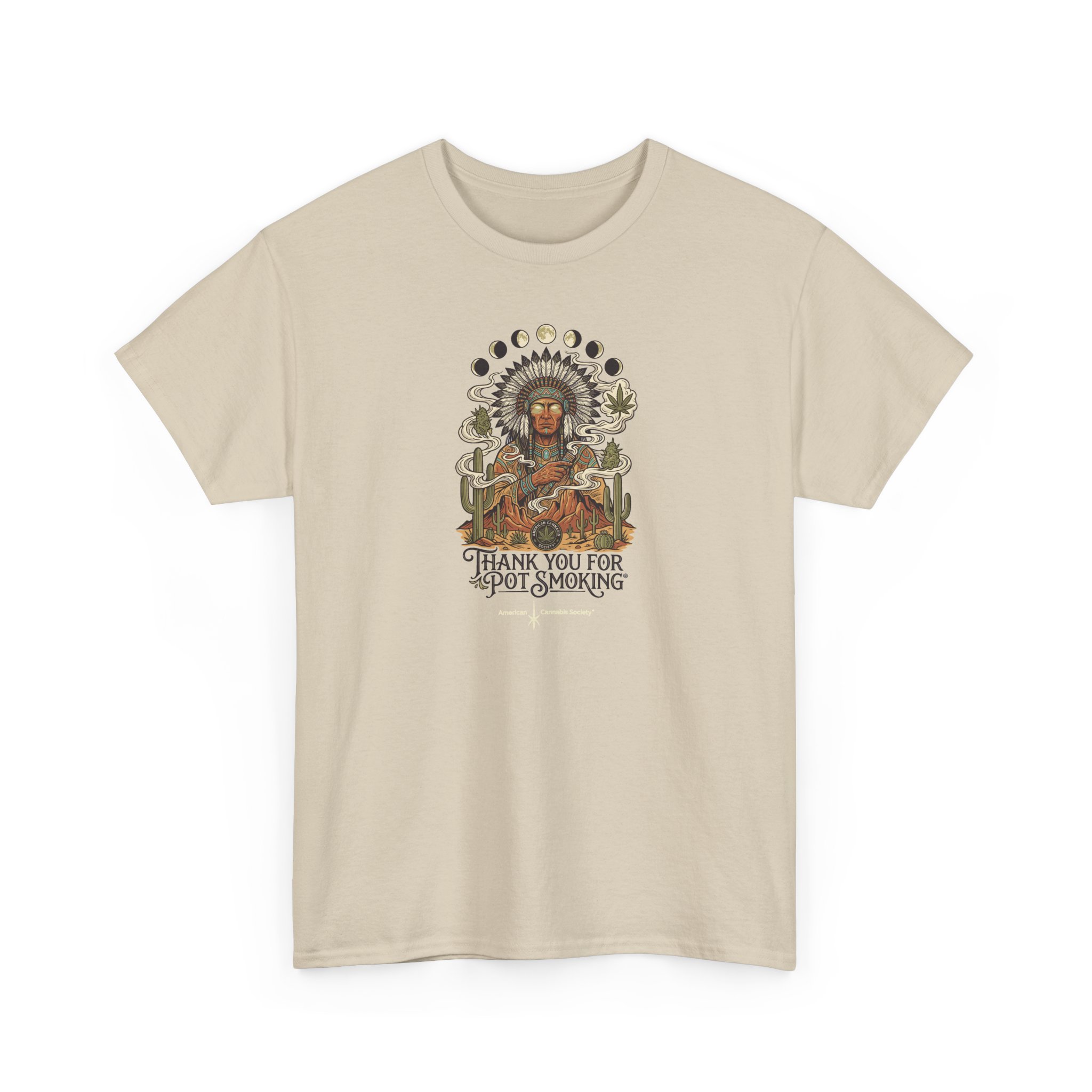 Thank You For Pot Smoking® Desert Chief Unisex Heavy Cotton Tee – Sand