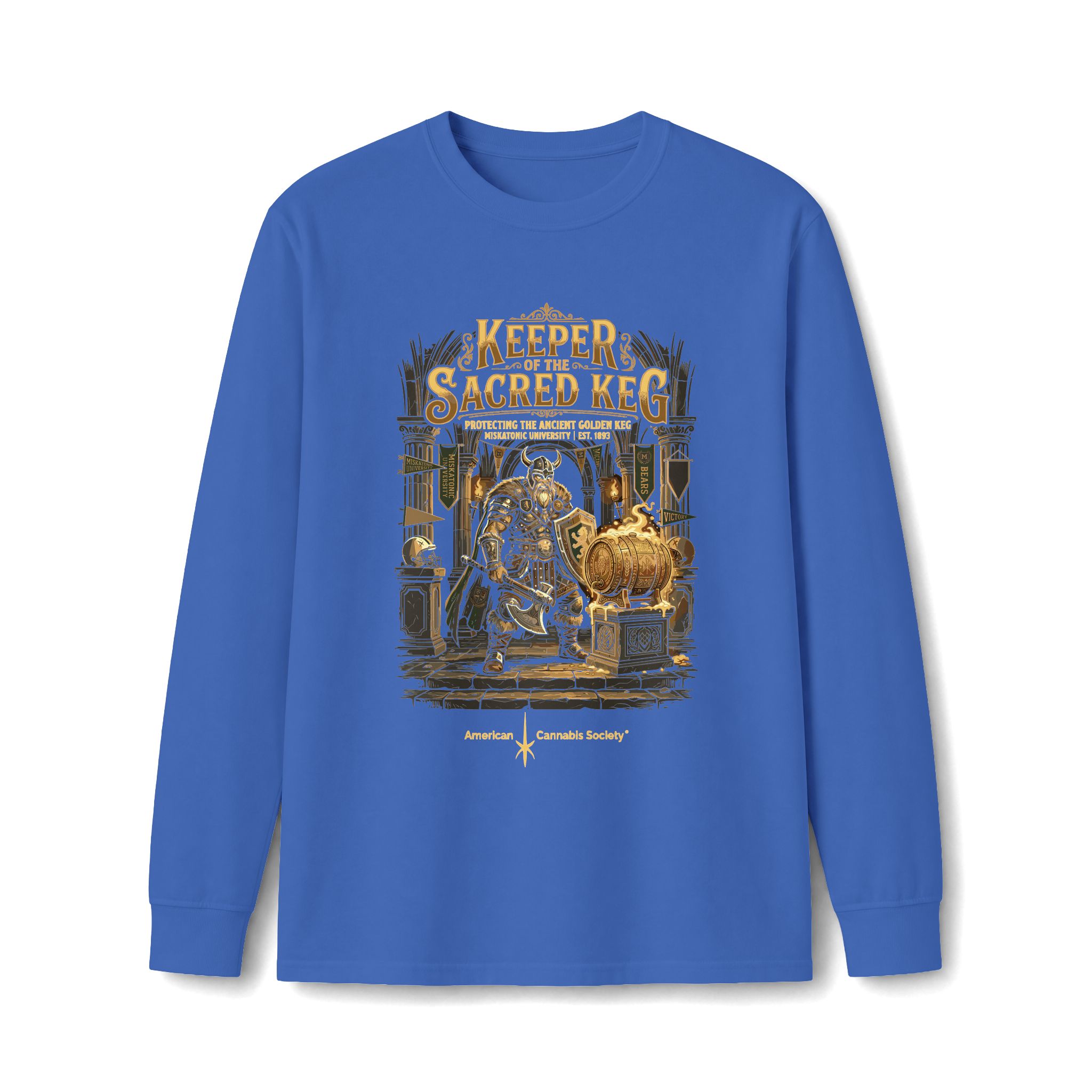 Keeper of the Sacred Keg Long Sleeve Tee – Royal