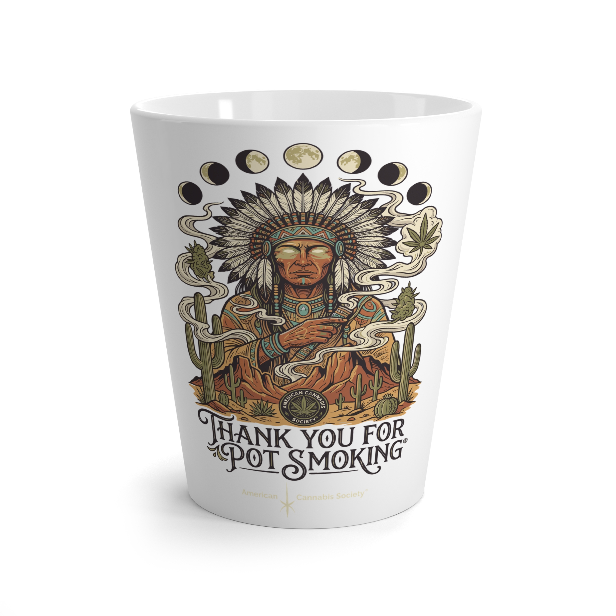 Thank You For Pot Smoking® Desert Chief Latte Mug, 12oz – 12oz
