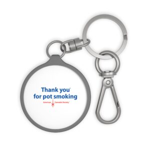 Thank You For Pot Smoking® Keyring Tag – Grey