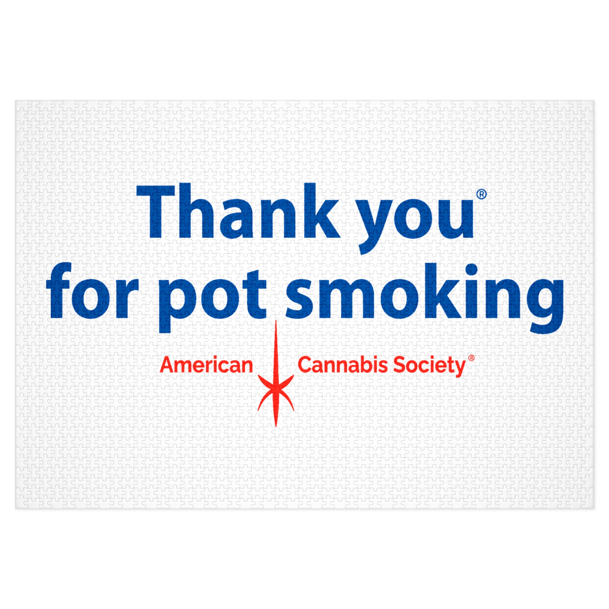 Thank You For Pot Smoking® Jigsaw Puzzle with Tin — American Cannabis Society® 30 to 2000 Pieces - Image 2