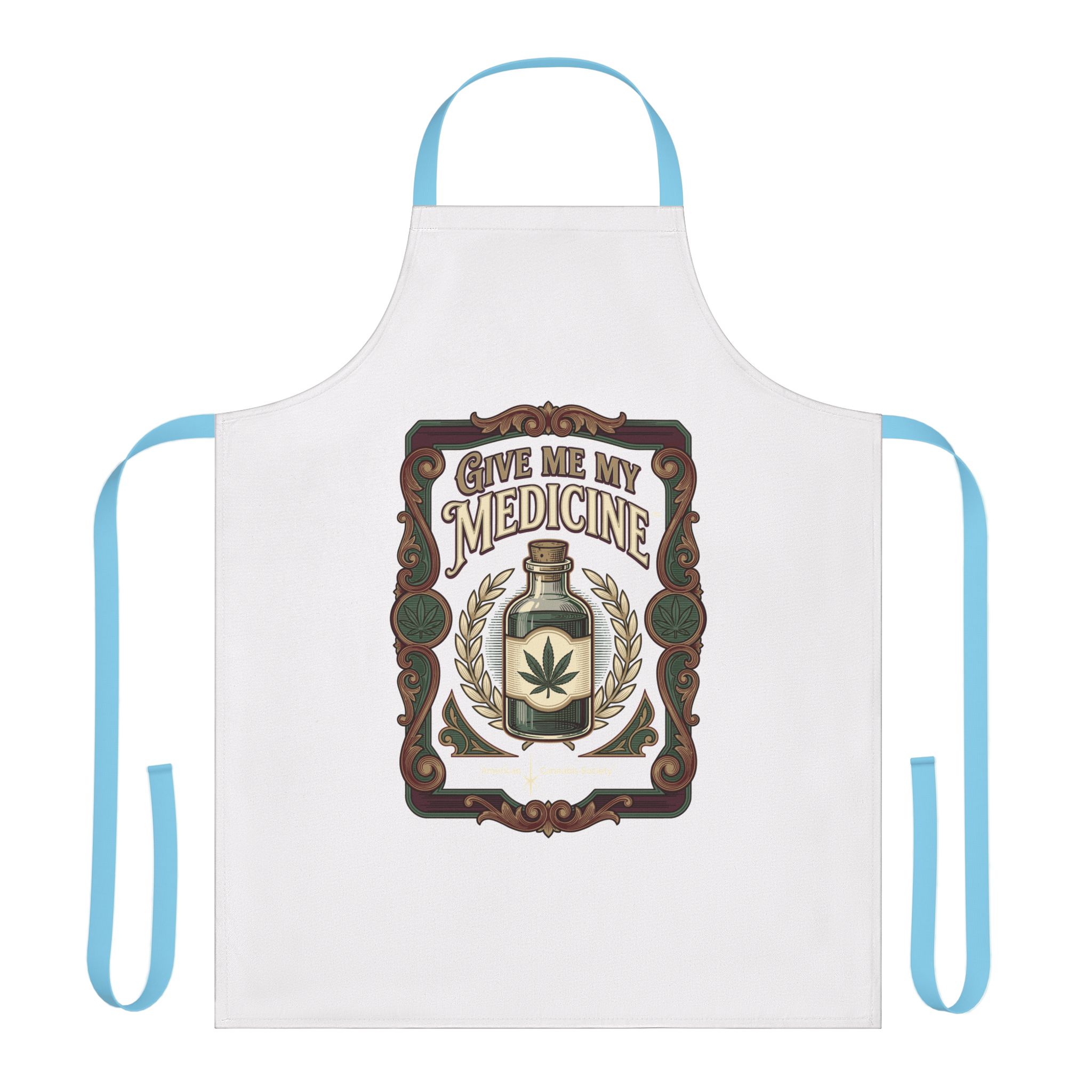 Give Me My Medicine™ Apron with 5 Strap Colors – Blue