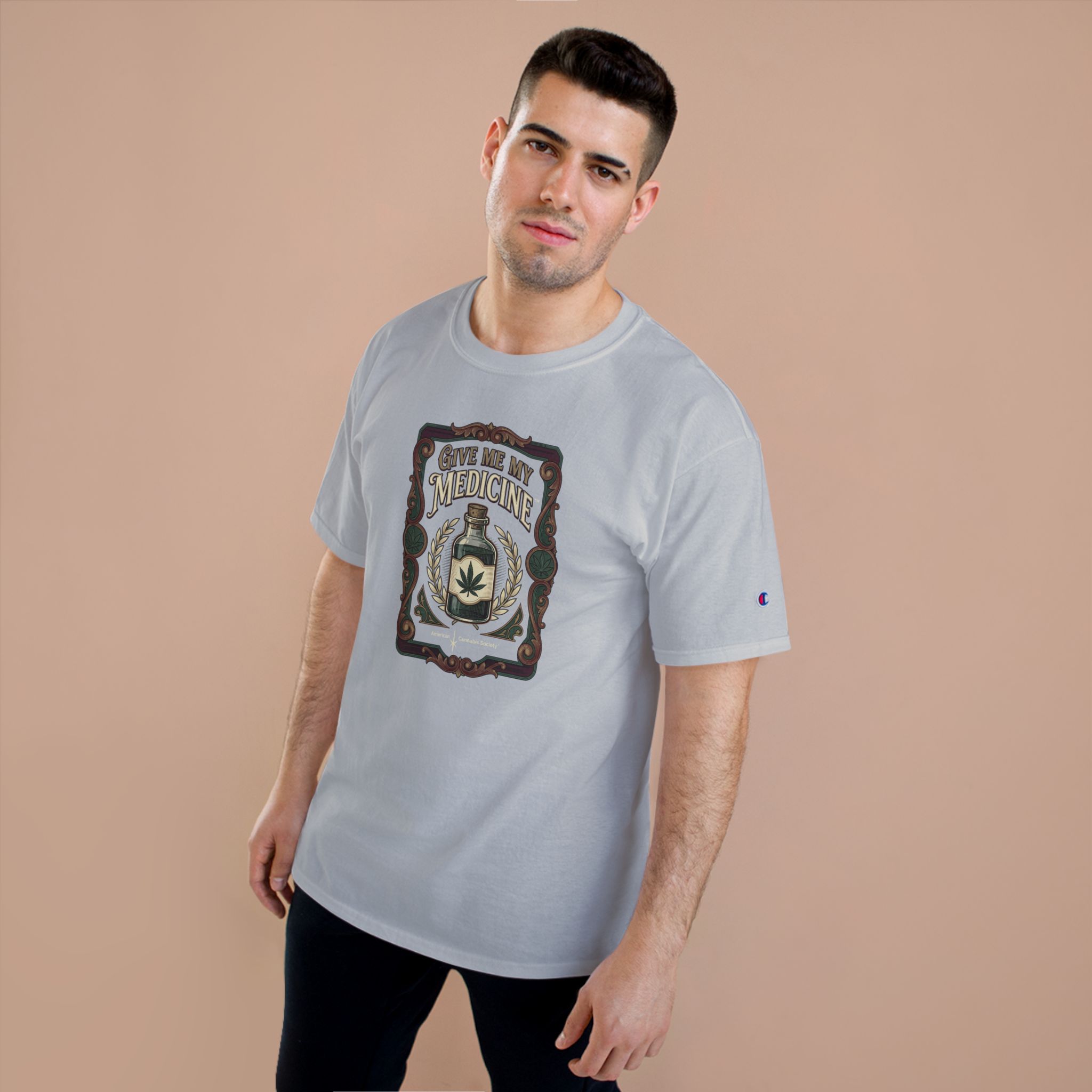 Give Me My Medicine™ Classic Cotton Tee – Light Steel, view 3