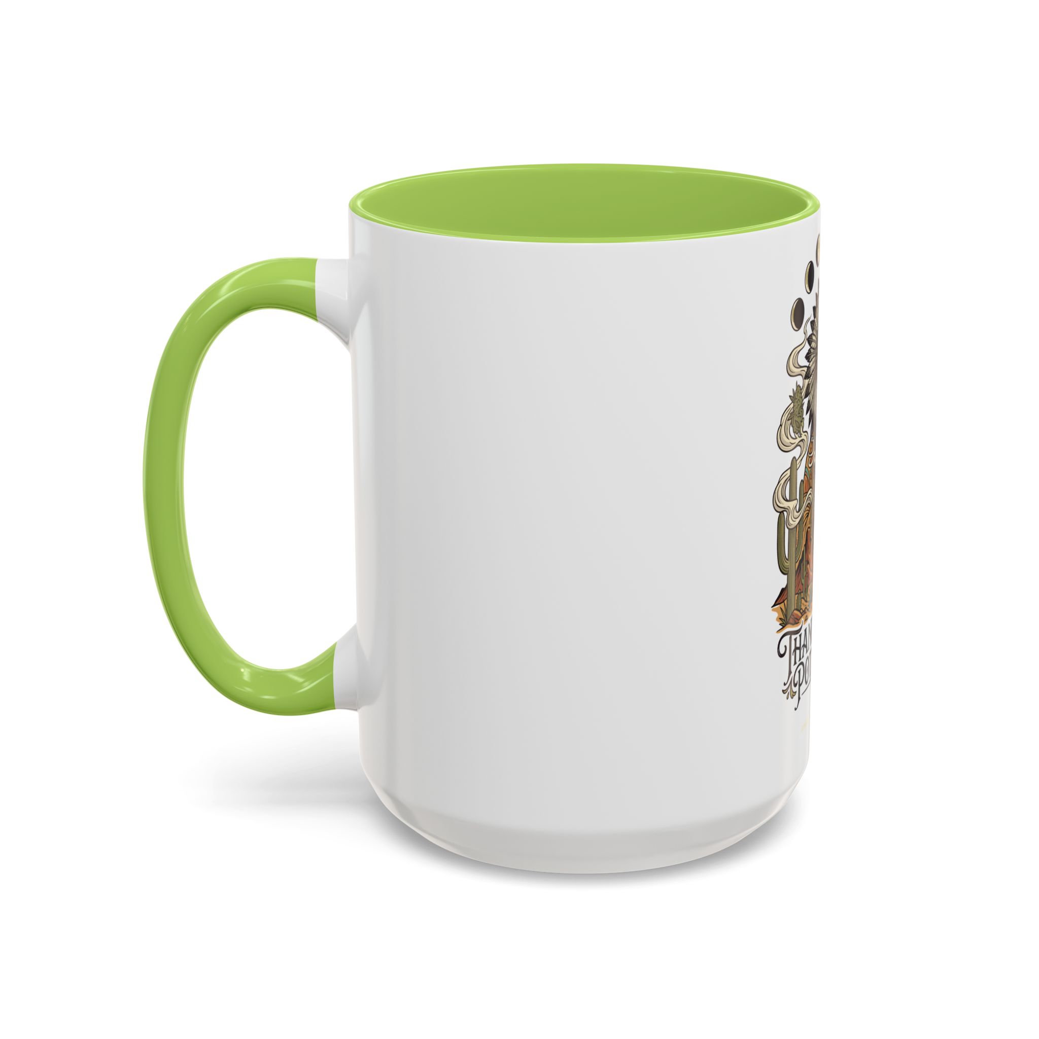 Thank You For Pot Smoking® Colored Interior Coffee Mug – Light Green – view 9
