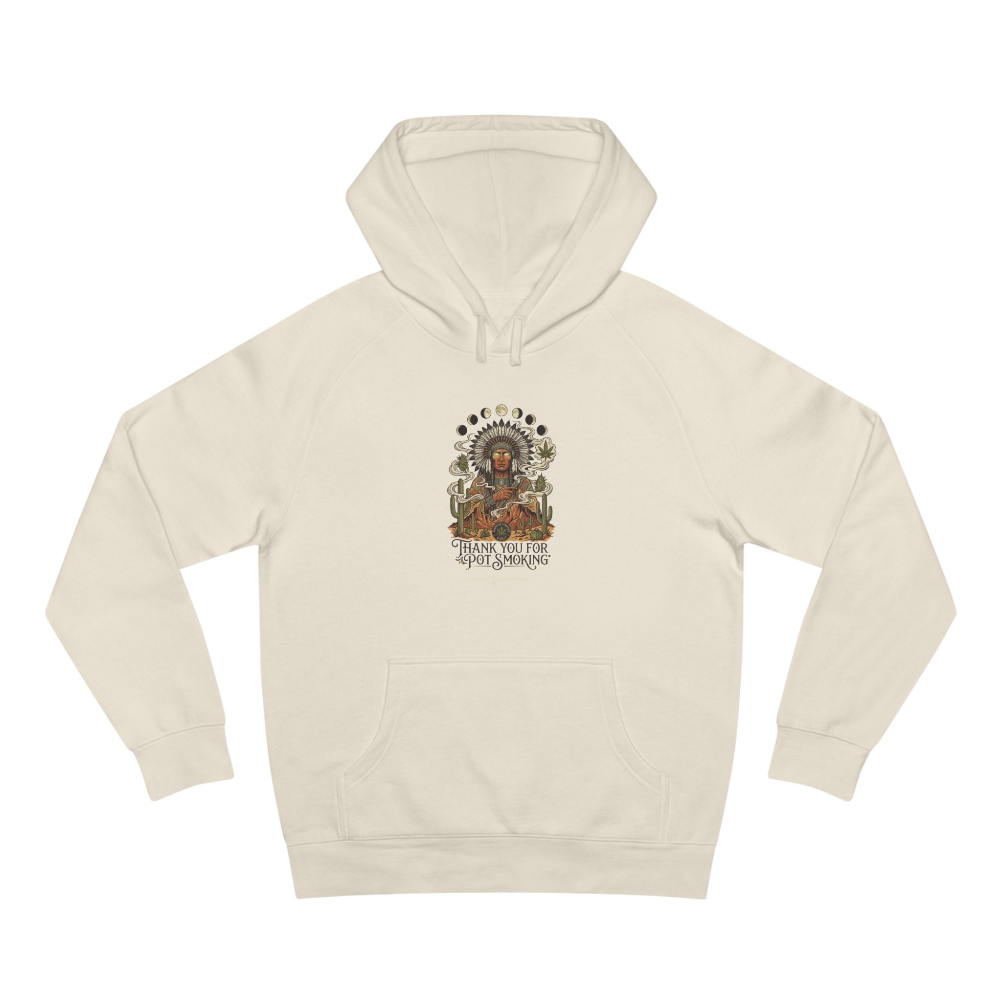 Thank You For Pot Smoking® Desert Chief Unisex Midweight Hoodie – Ecru
