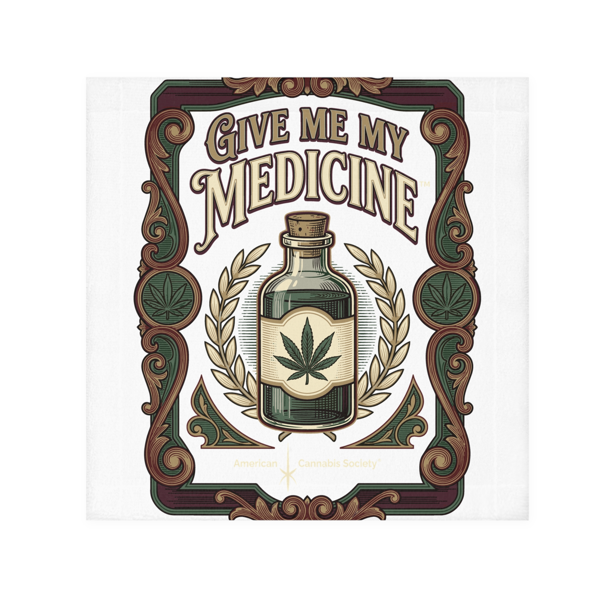 Give Me My Medicine™ Face Towel – White