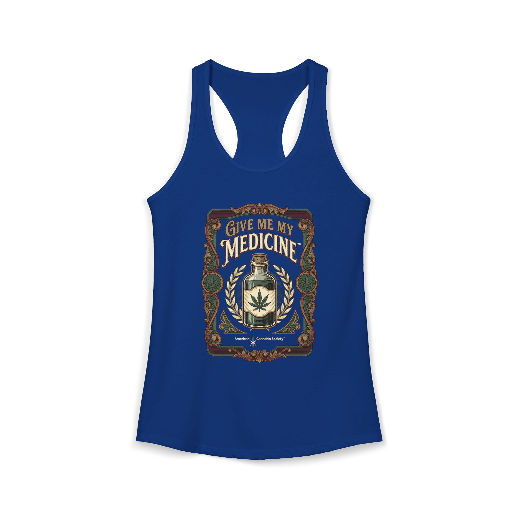 Give Me My Medicine™ Women's Racerback Tank – Solid Royal