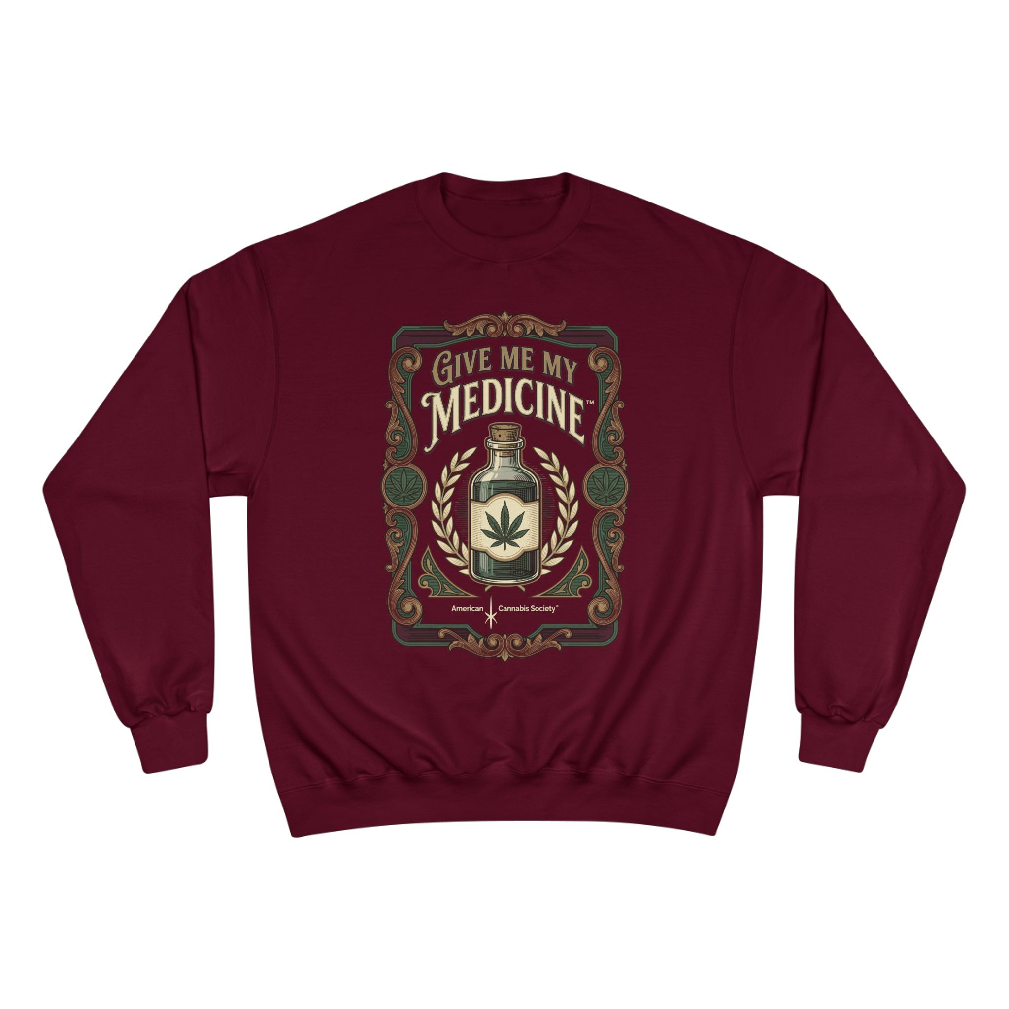 Give Me My Medicine™ Heavyweight Crewneck Sweatshirt – Maroon