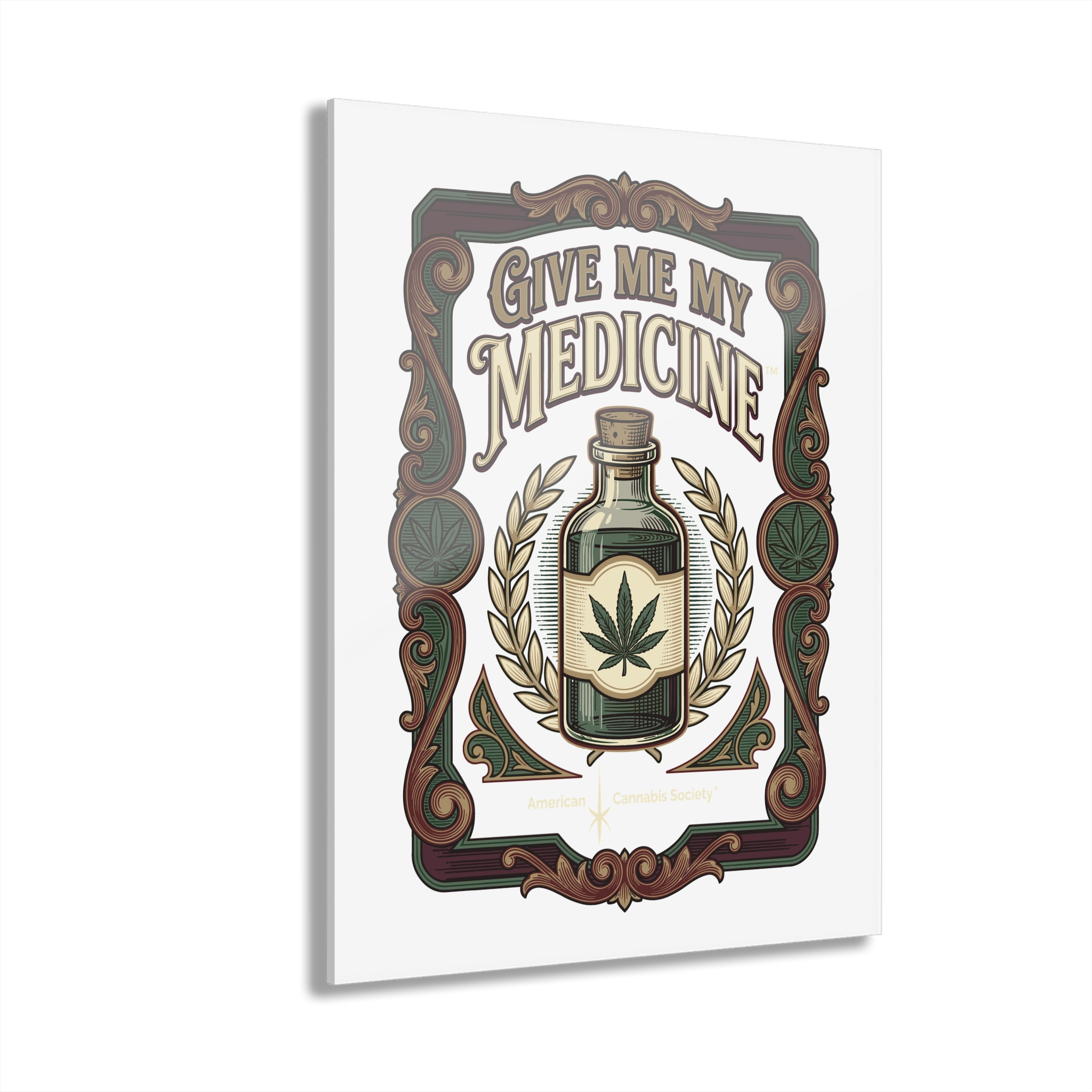 Give Me My Medicine™ Acrylic Print with French Cleat – 11″ x 14″ (Vertical)