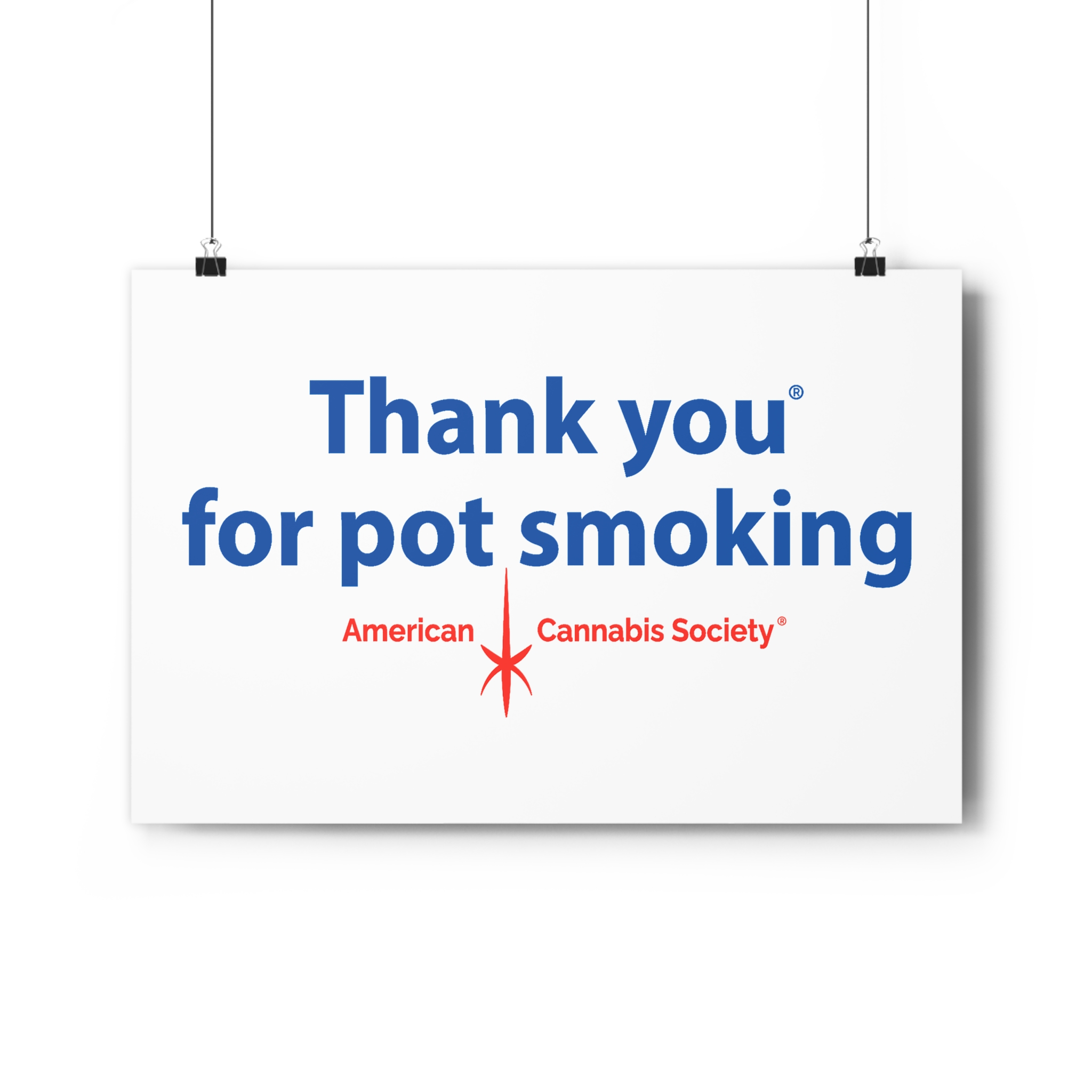 Thank You For Pot Smoking® Fine Art Paper Poster — American Cannabis Society® Wall Art - Image 2
