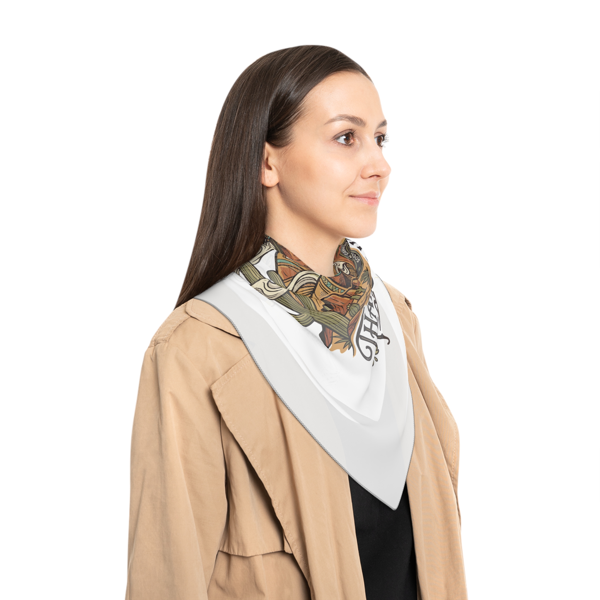 Thank You For Pot Smoking® Desert Chief Poly Scarf – 25" × 25" – view 3