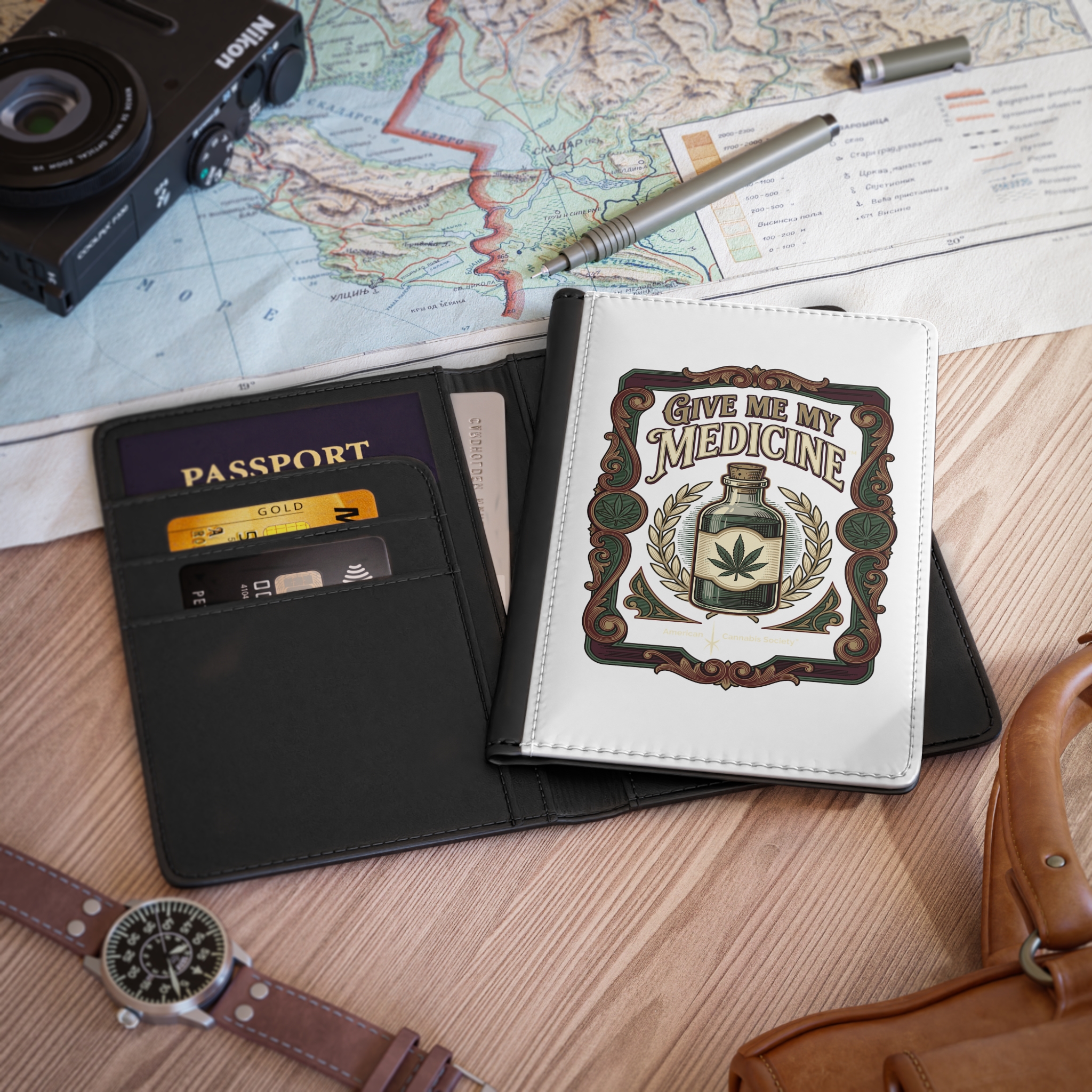 Give Me My Medicine™ Passport Cover – Black – view 4