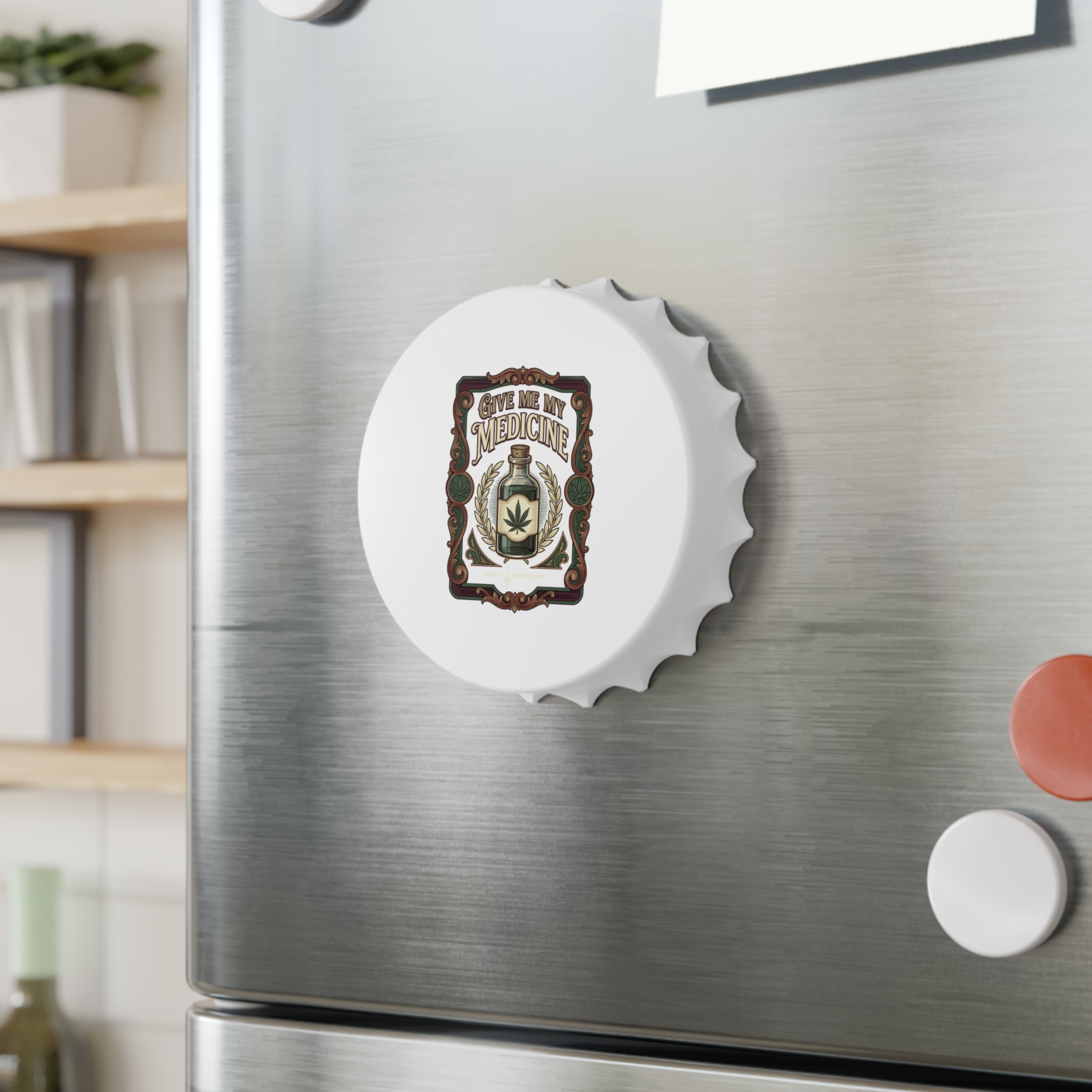 Give Me My Medicine™ Magnetic Bottle Opener – White – view 4