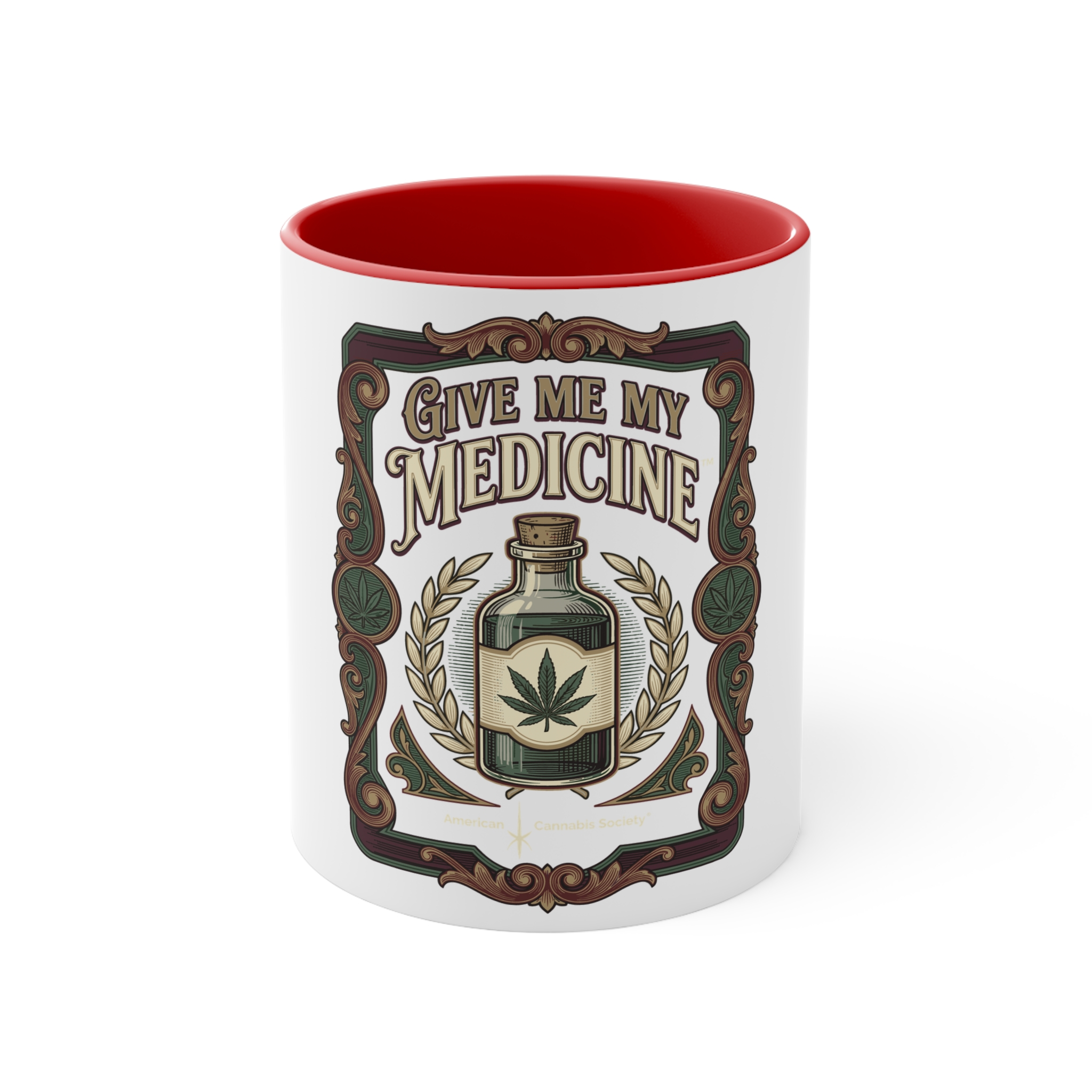Give Me My Medicine™ Accent Mug, Red, Black or Pink – Red