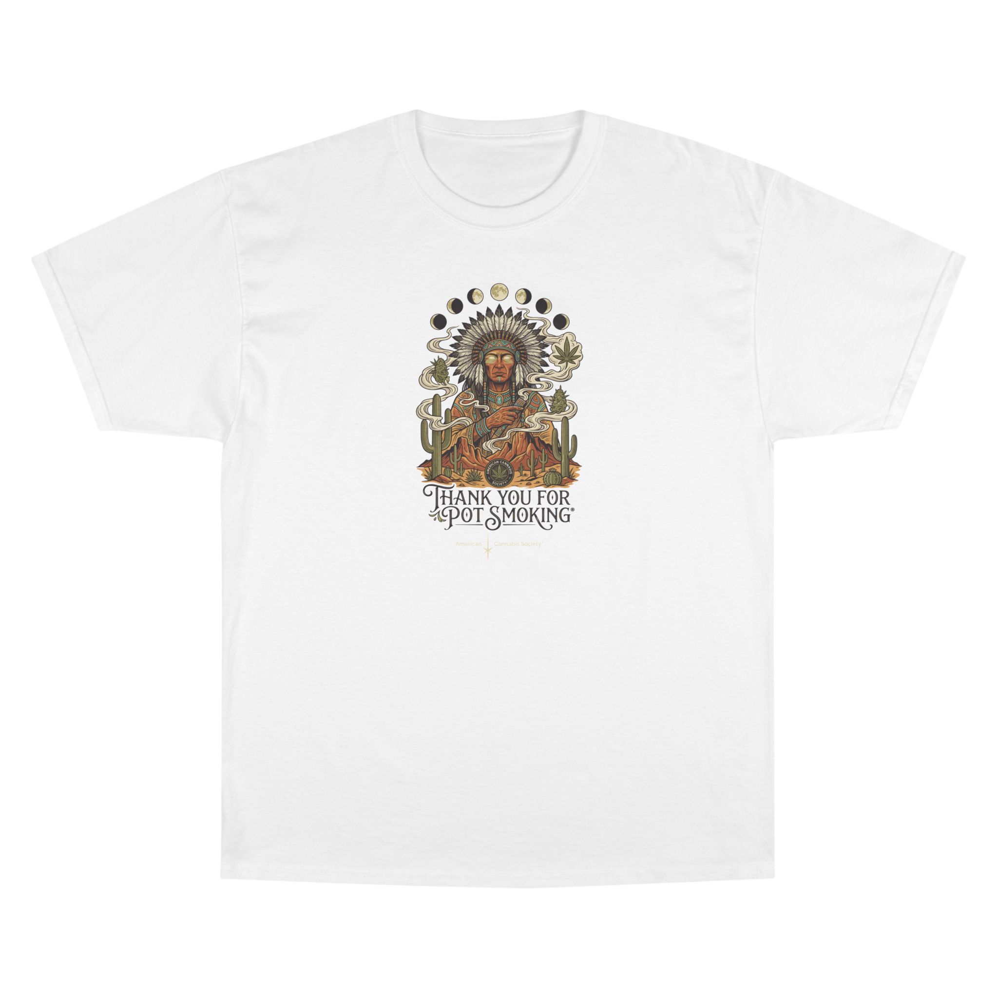 Thank You For Pot Smoking® Desert Chief Classic Heavyweight Tee – White