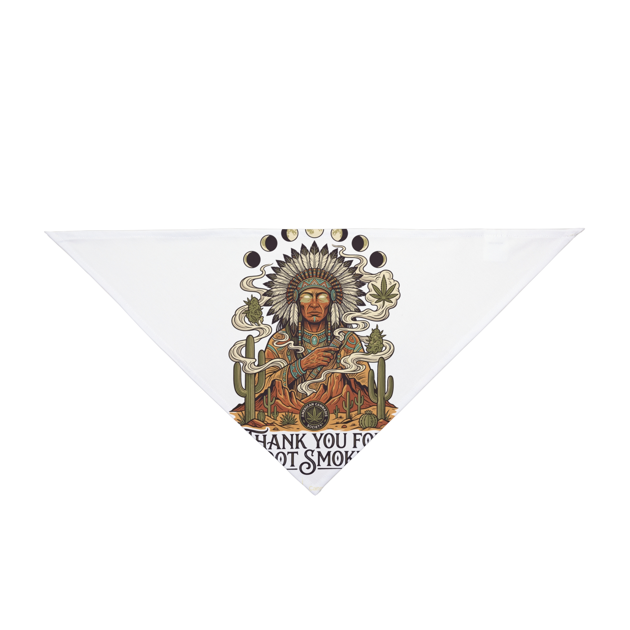 Thank You For Pot Smoking® Desert Chief Pet Bandana – 27" × 13"