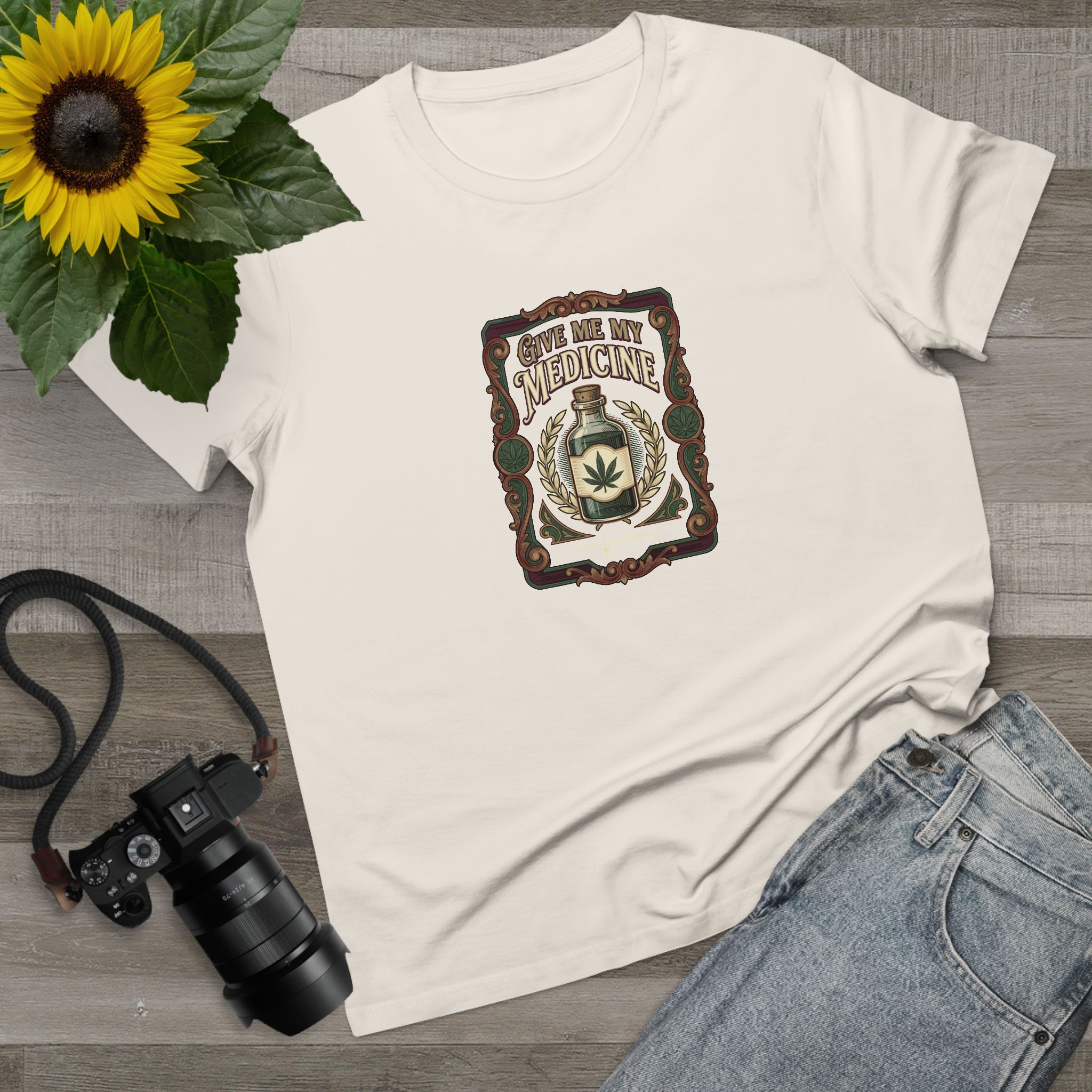 Give Me My Medicine™ Women's Maple Tee – Natural, view 3