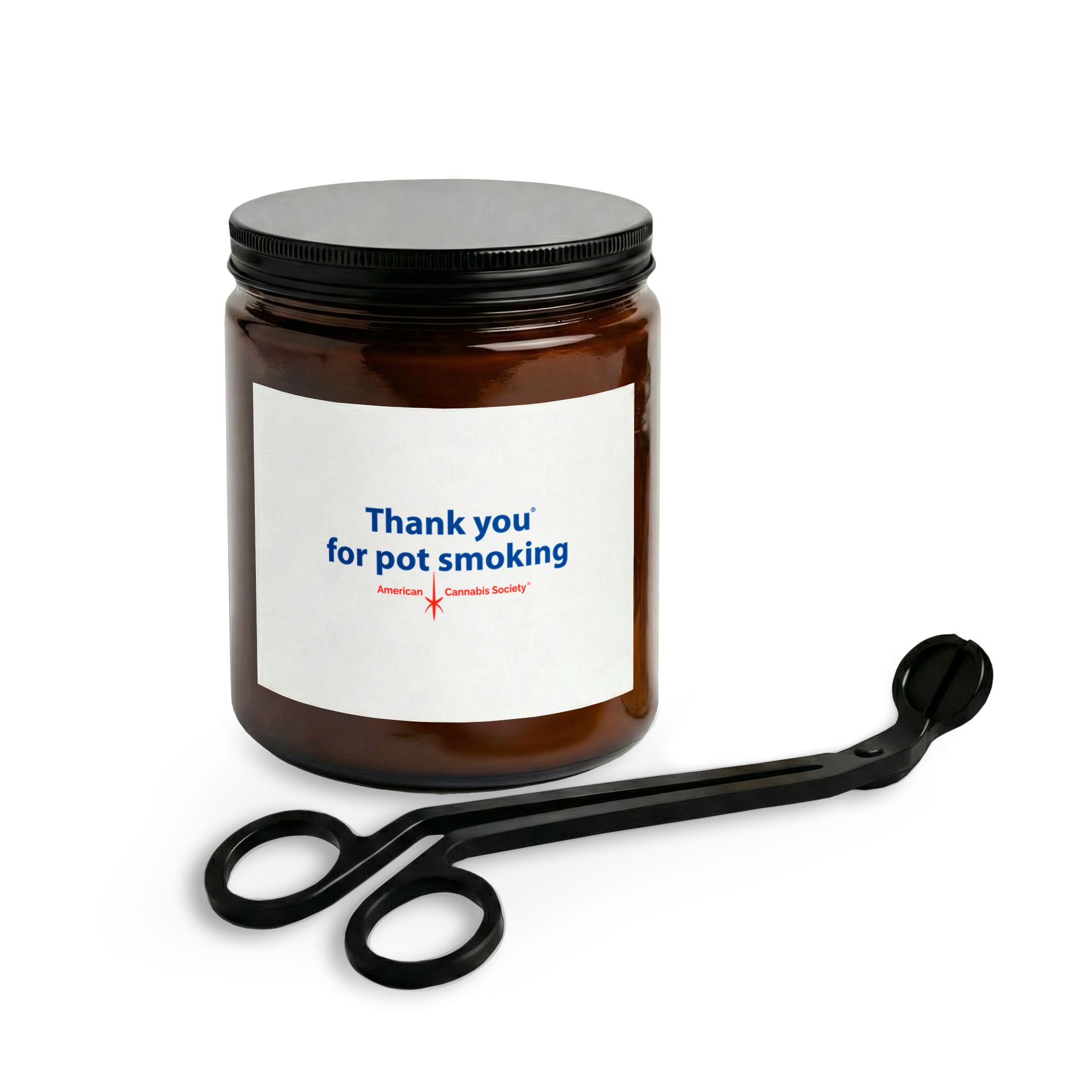 Thank You For Pot Smoking® Candle Gift Set with Wick Trimmer – 9oz / Amber – view 2
