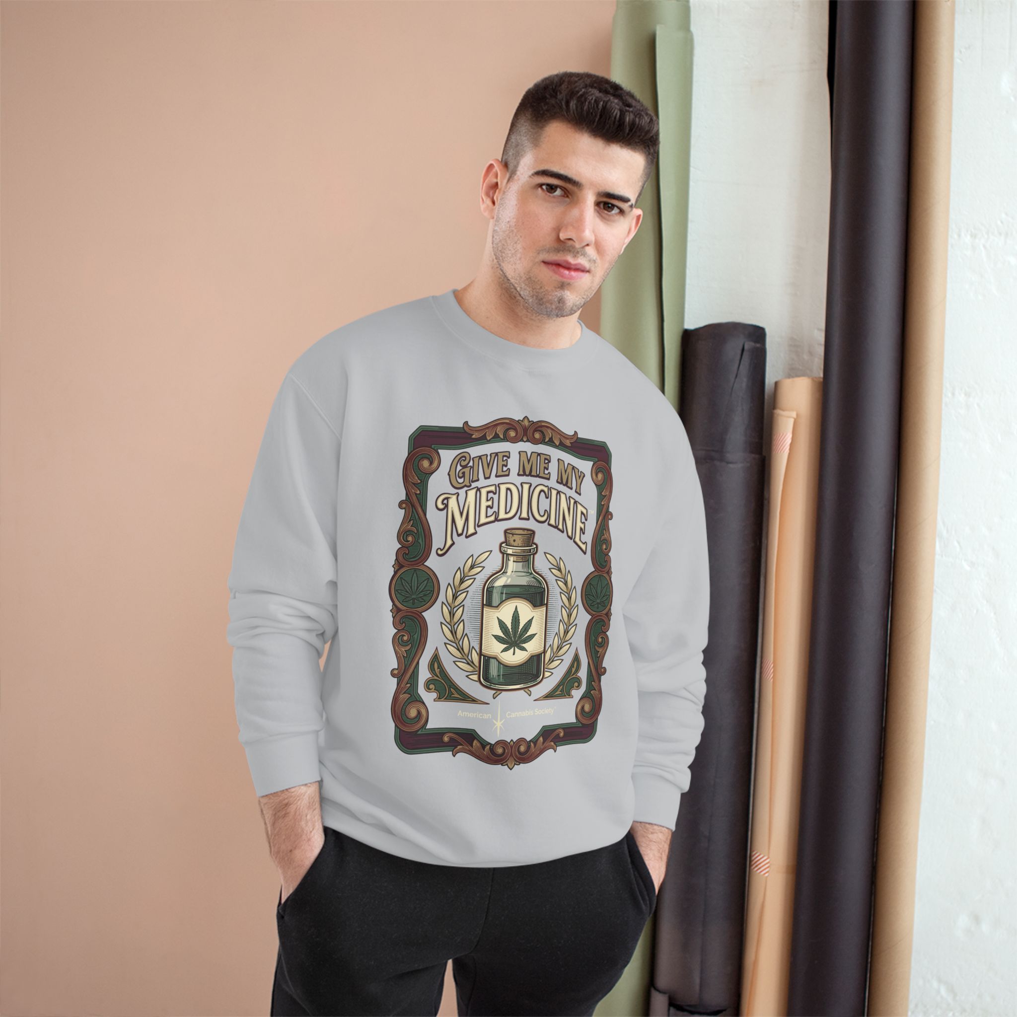 Give Me My Medicine™ Heavyweight Crewneck Sweatshirt – Light Steel, view 3