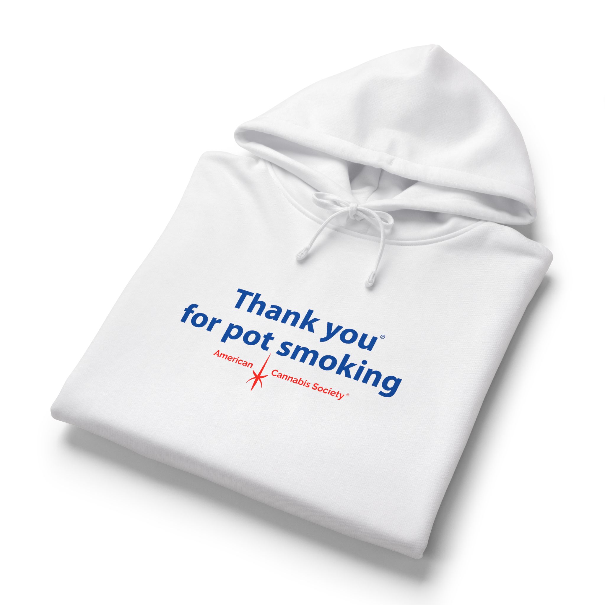 Thank You For Pot Smoking® Women's Mid-Weight Hoodie – White view 3