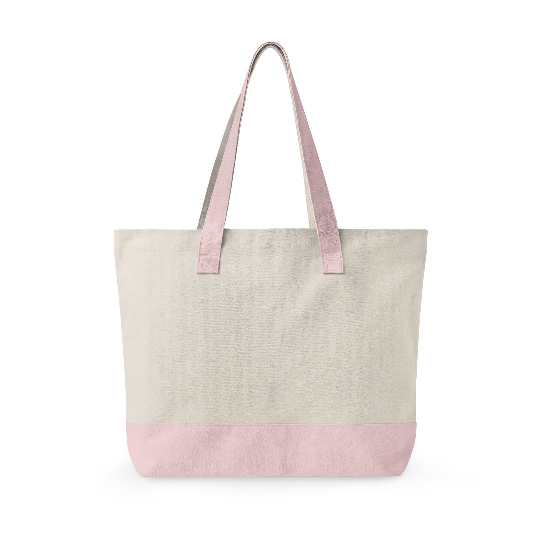 Thank You For Pot Smoking® Zippered Canvas Tote – Natural/Light Pink view 2