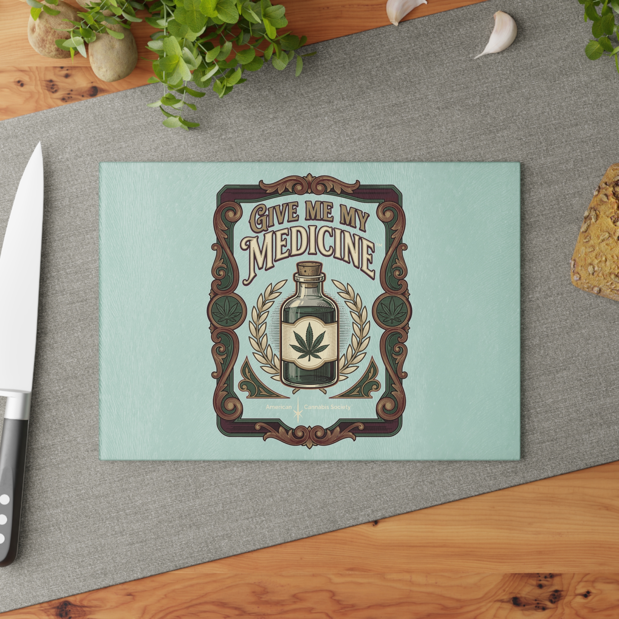 Give Me My Medicine™ Glass Cutting Board – 8" x 11" – view 4