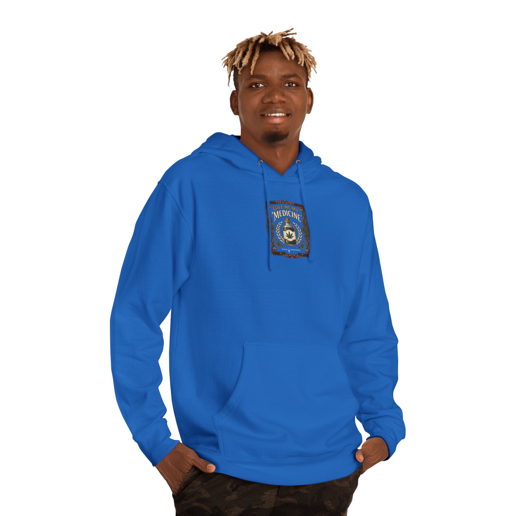 Give Me My Medicine™ Unisex Midweight Hoodie – Royal – view 4