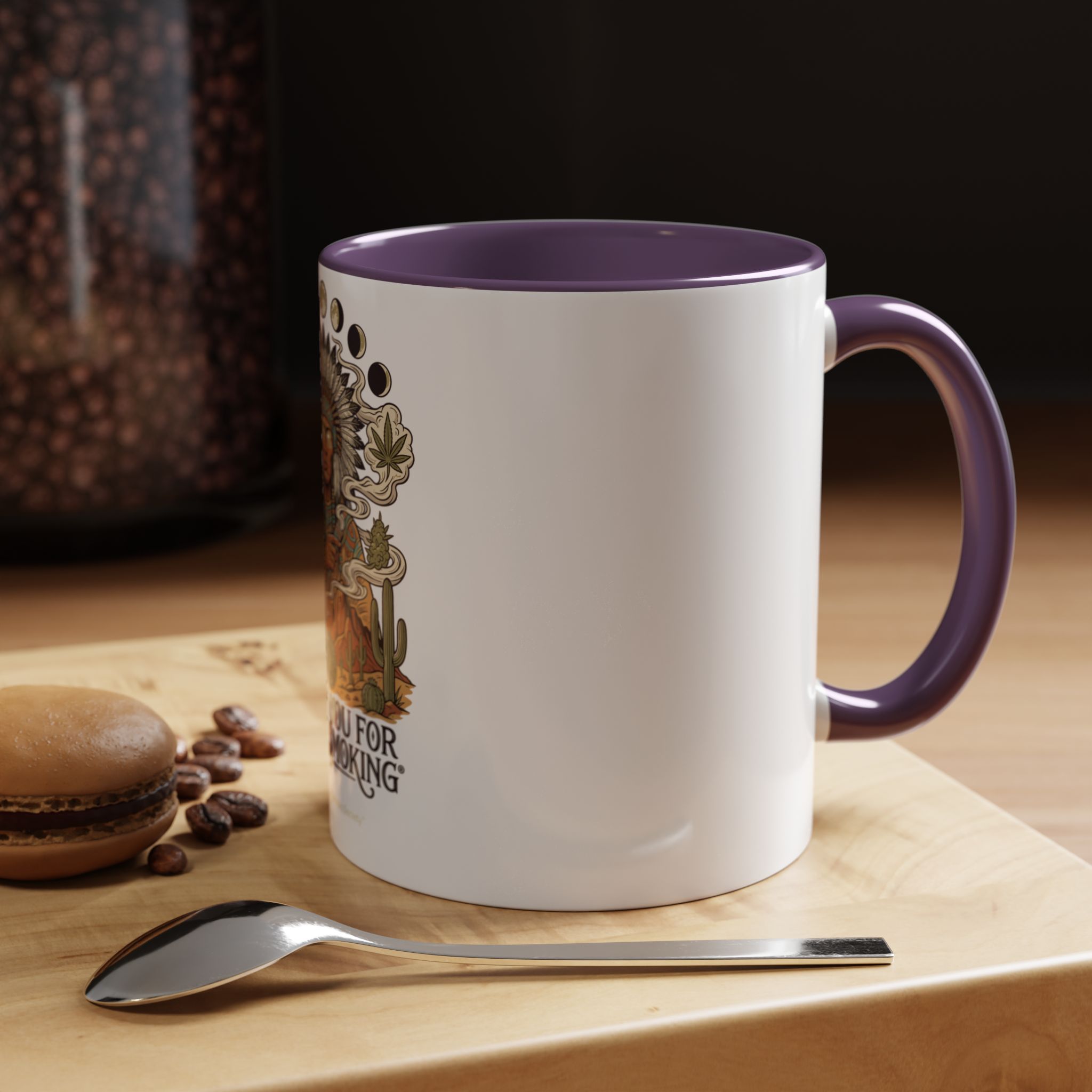 Thank You For Pot Smoking® Colored Interior Coffee Mug – Purple – view 5