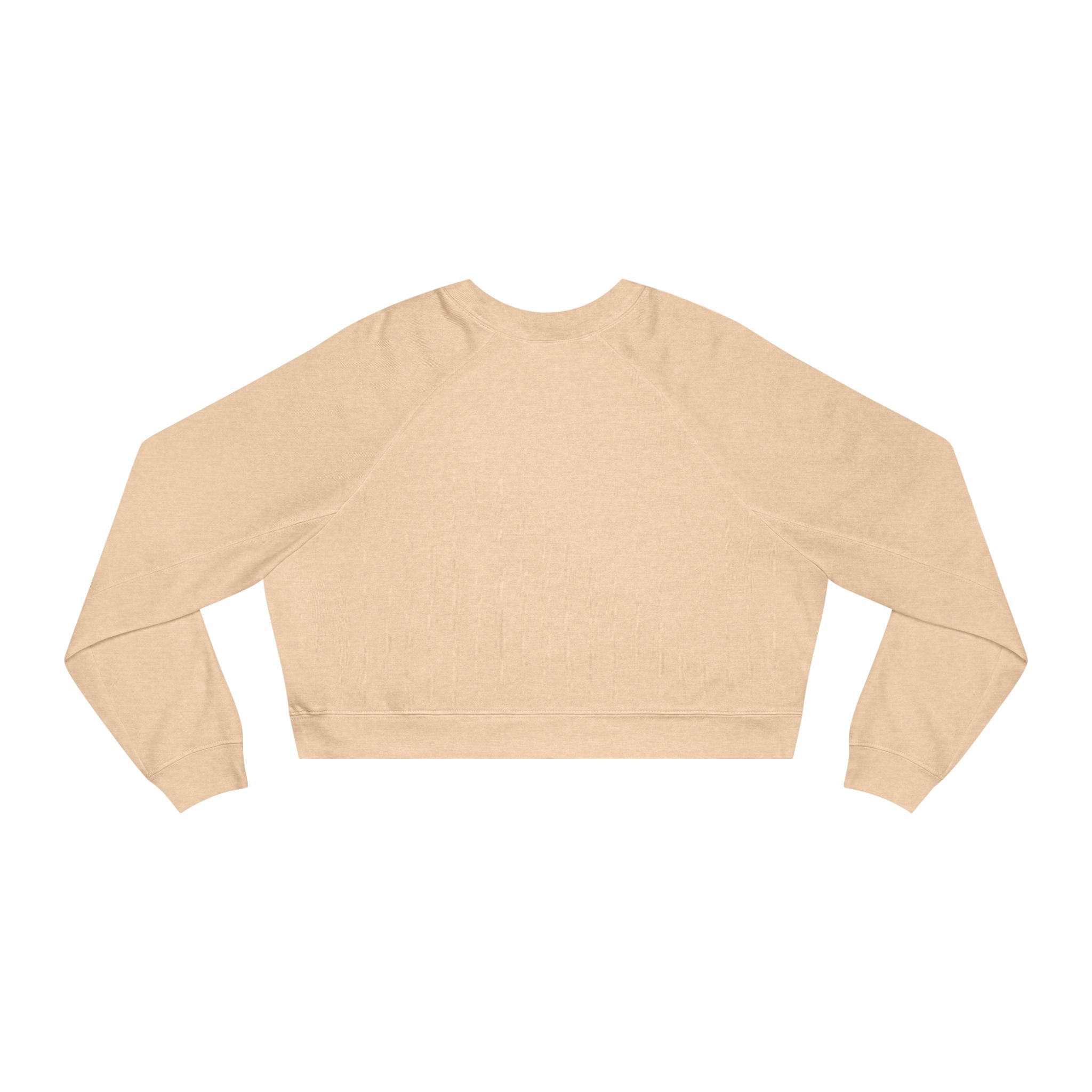 Thank You For Pot Smoking® Desert Chief Women's Cropped Fleece Pullover – Heather Sand Dune – view 2