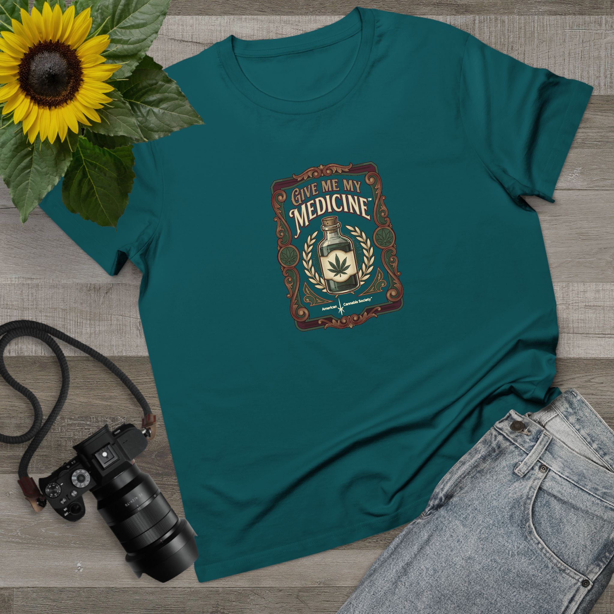 Give Me My Medicine™ Women's Maple Tee – Atlantic, view 3