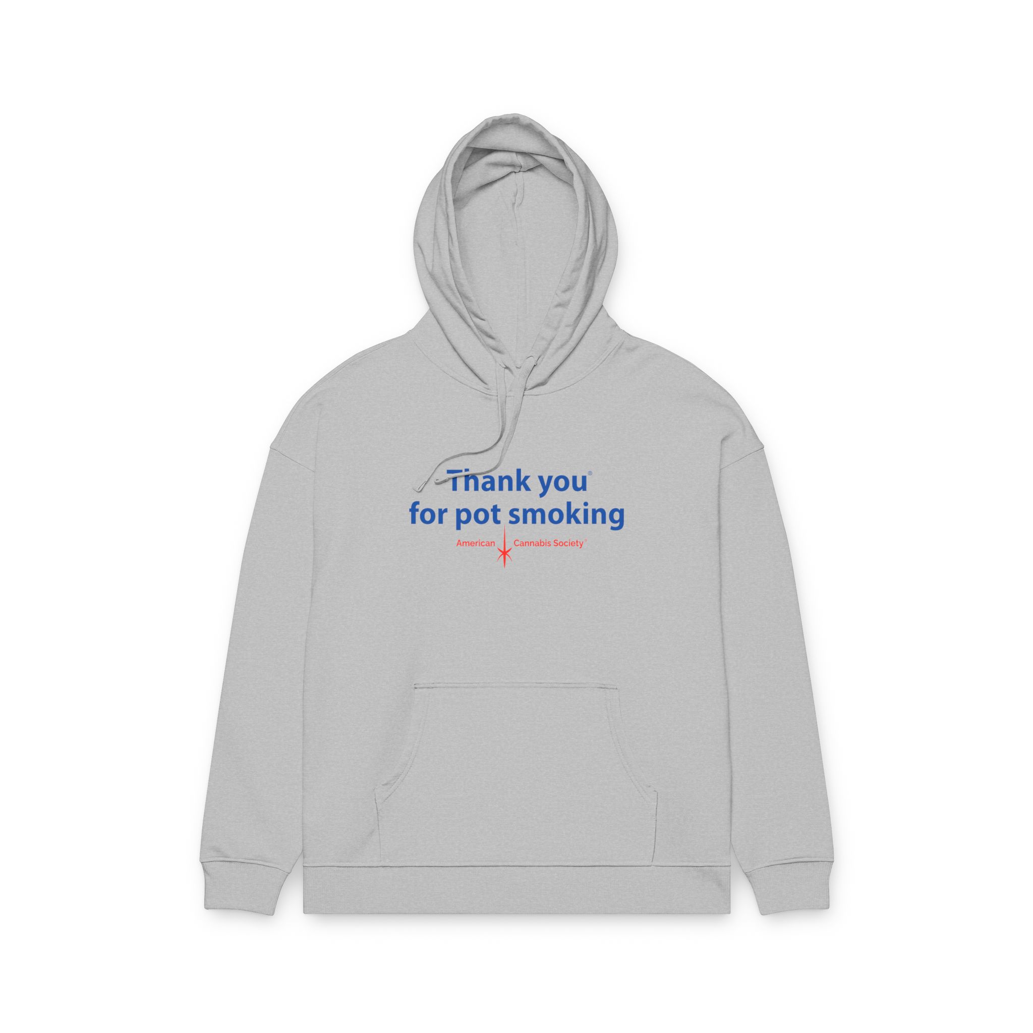 Thank You For Pot Smoking® Relaxed Fleece Hoodie – Heather Grey