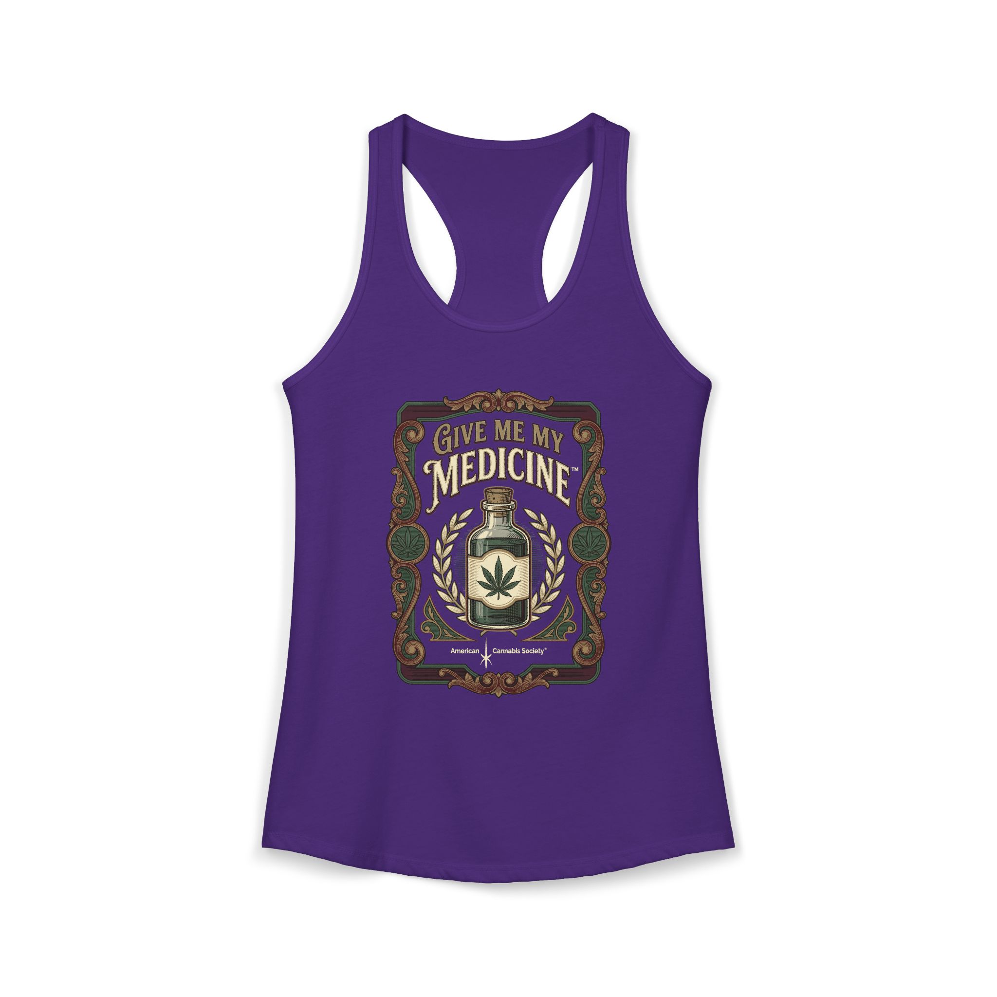 Give Me My Medicine™ Women's Racerback Tank – Solid Purple Rush