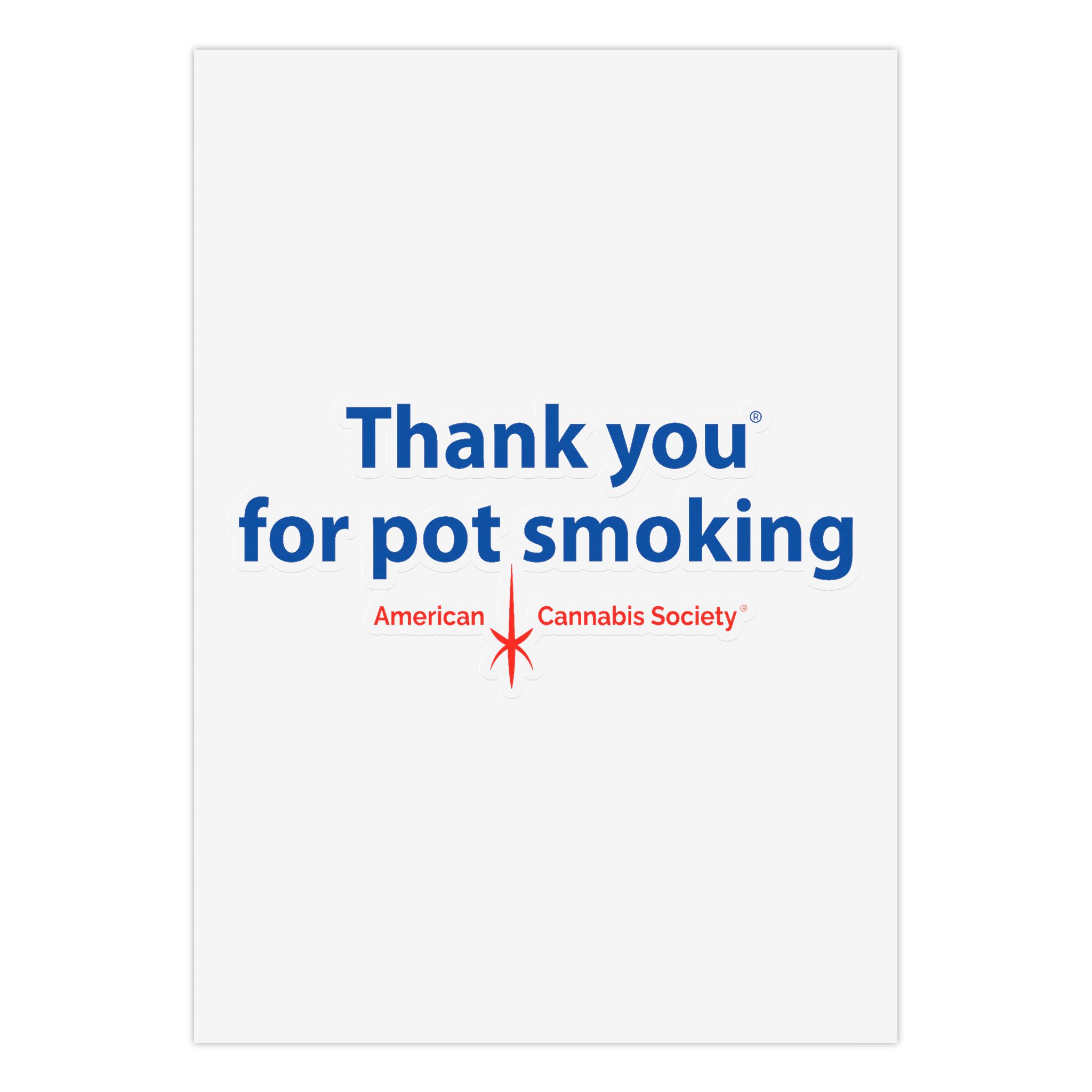 Thank You For Pot Smoking® Kiss-Cut Sticker Sheet