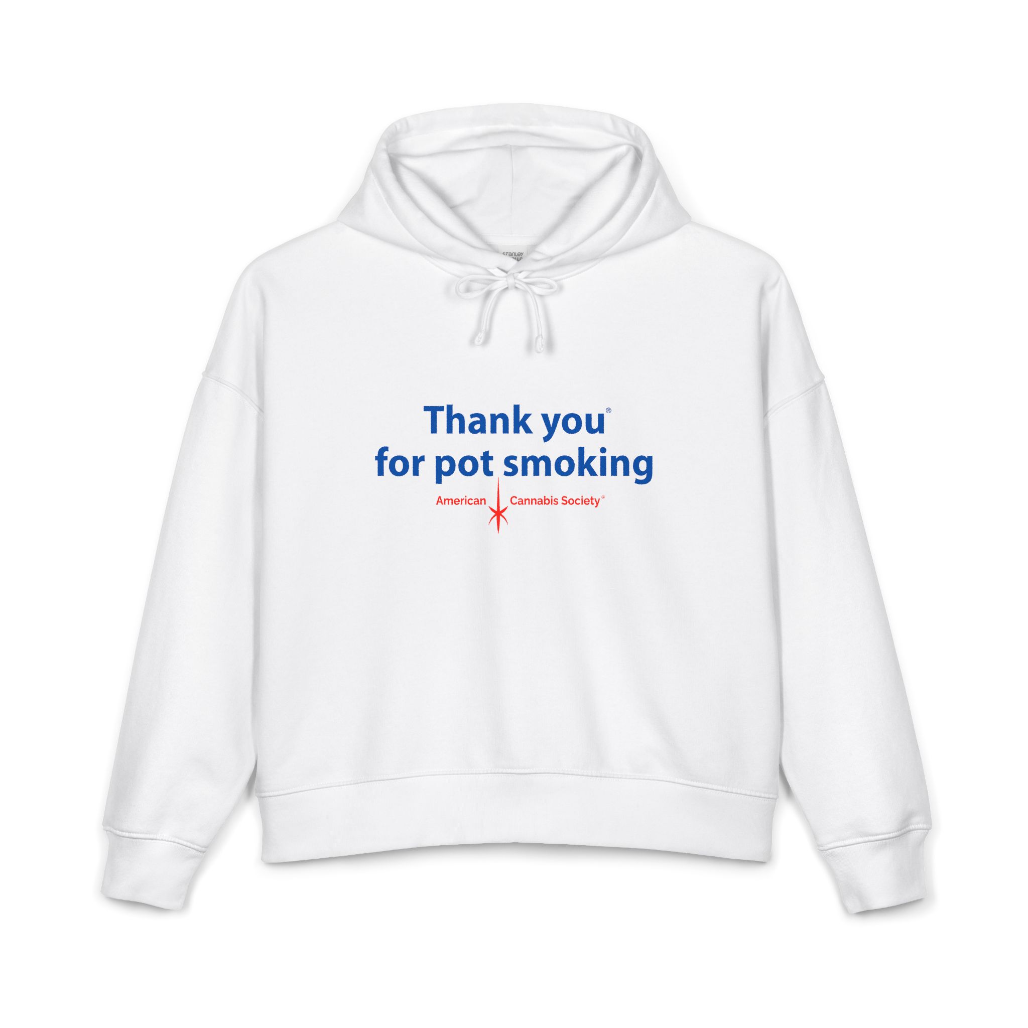 Thank You For Pot Smoking® Women's Mid-Weight Hoodie – White