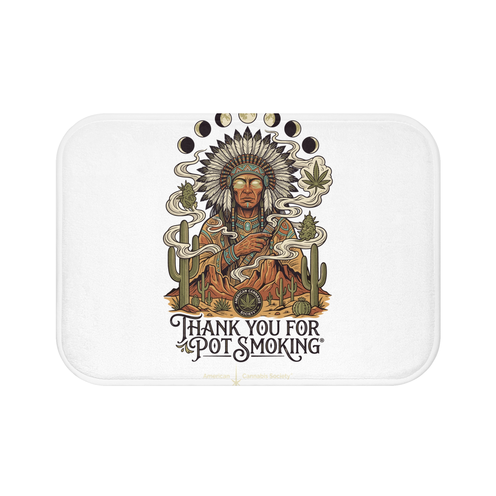 Thank You For Pot Smoking® Desert Chief Memory Foam Bath Mat – 24" × 17"
