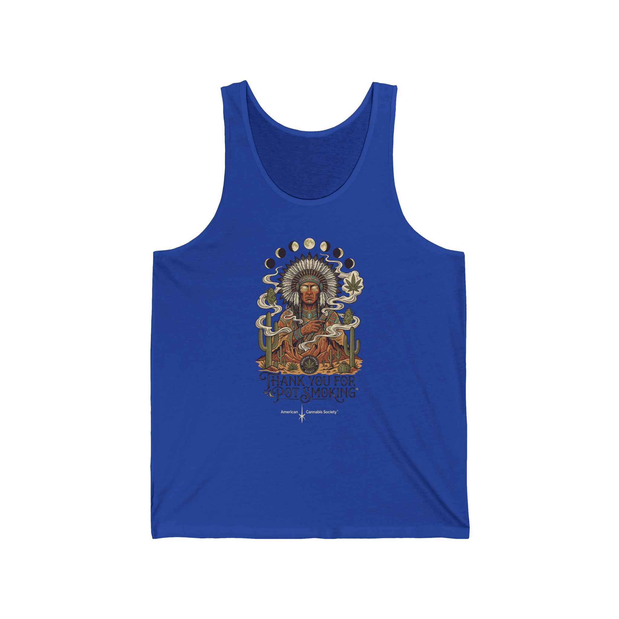 Thank You For Pot Smoking® Desert Chief Unisex Jersey Tank – True Royal