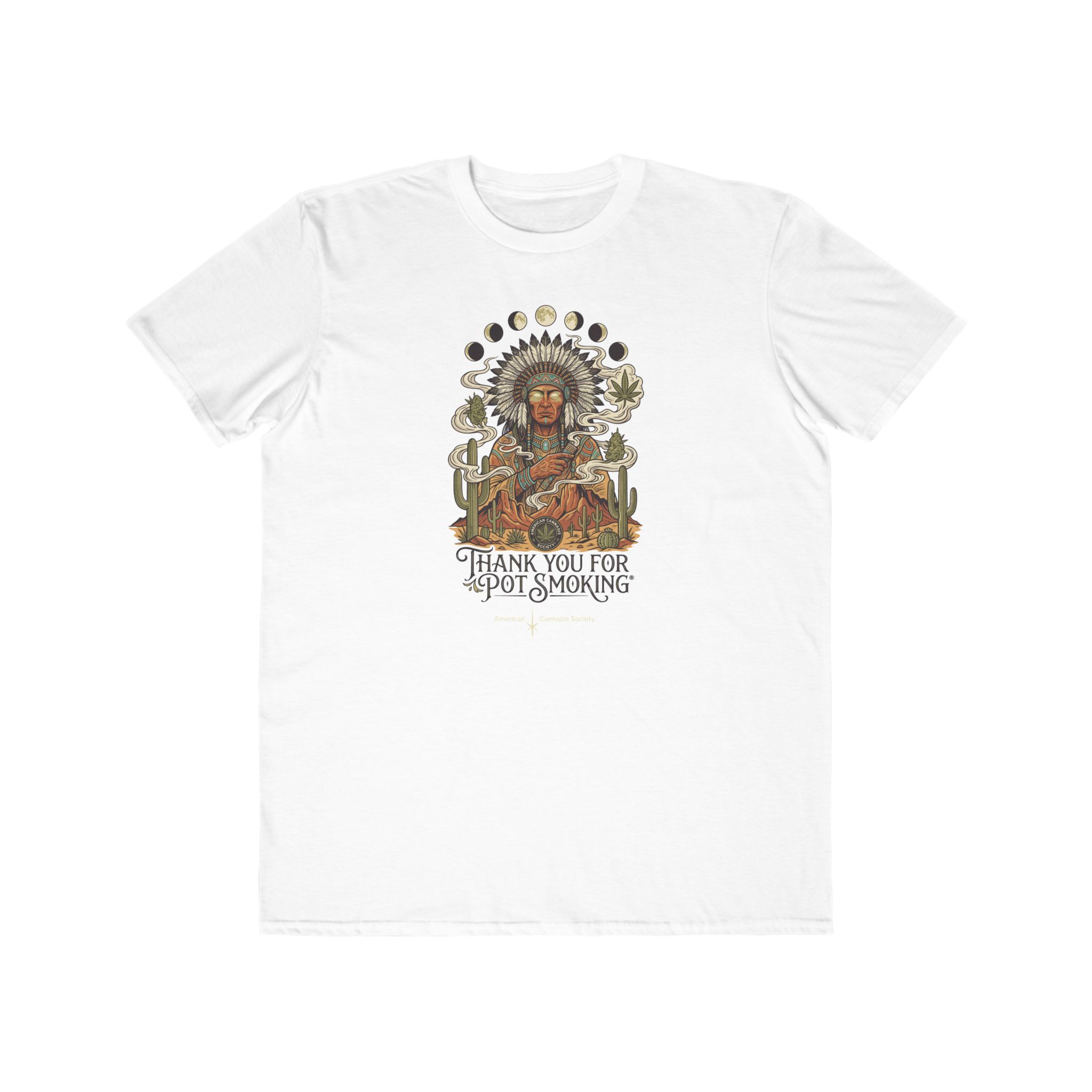 Thank You For Pot Smoking® Desert Chief Men's Lightweight Tee – White