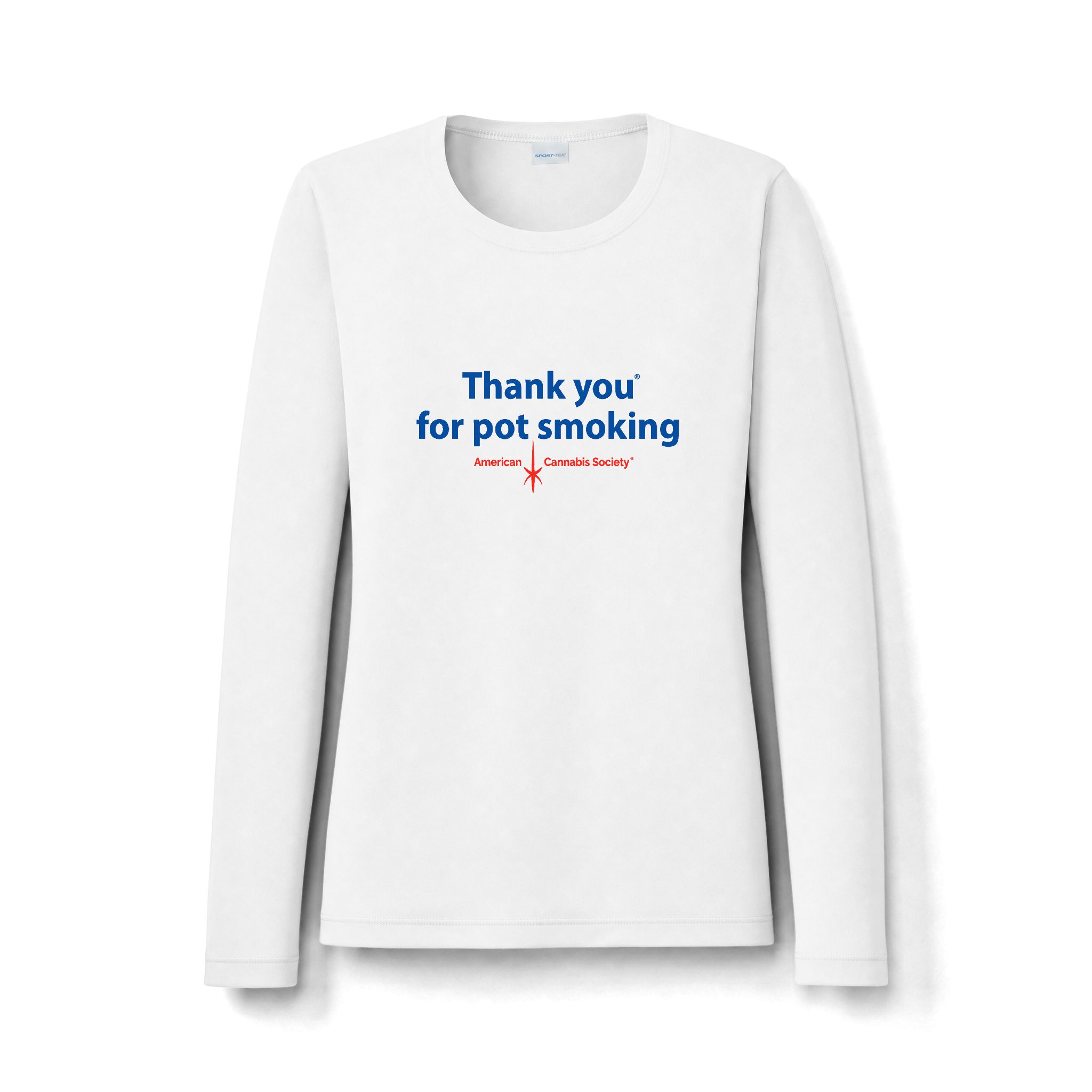 Thank You For Pot Smoking® Women's UPF 50 Long Sleeve – White