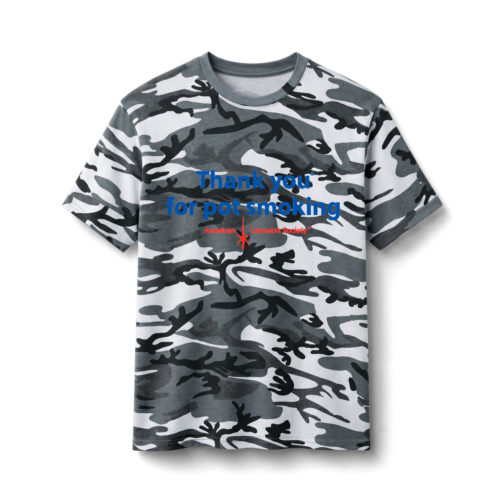 Thank You For Pot Smoking® Camo Tee – Winter Camo