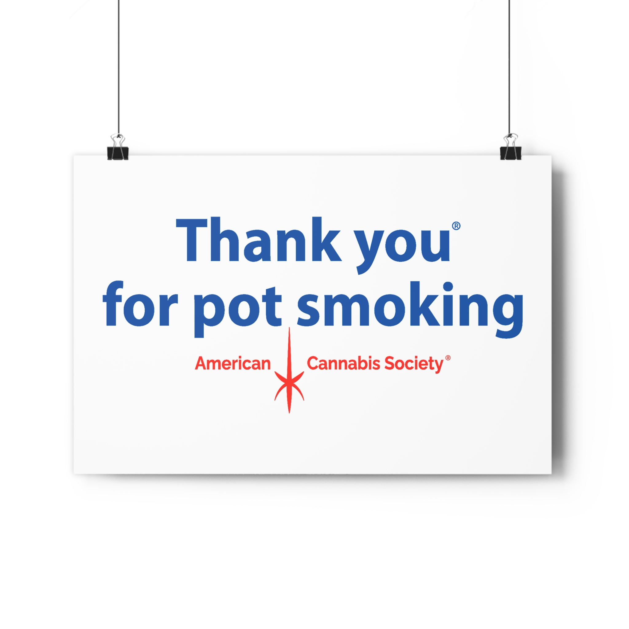 Thank You For Pot Smoking® Fine Art Paper Poster — American Cannabis Society® Wall Art - Image 3