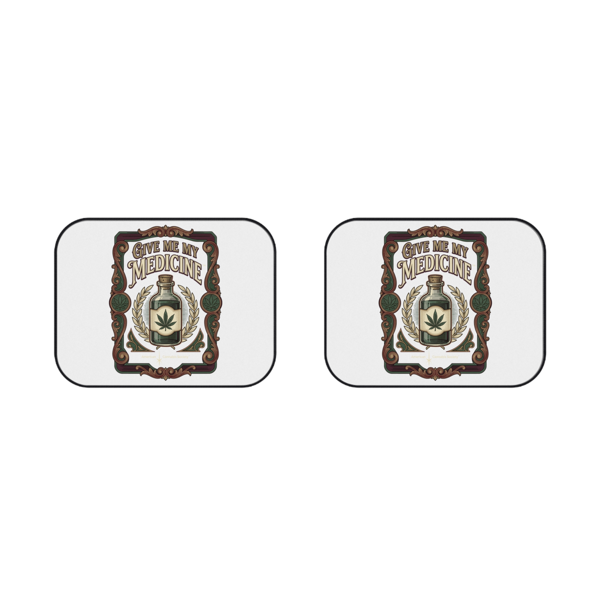 Give Me My Medicine™ Car Mats, Rear Pair – 2x Rear mats