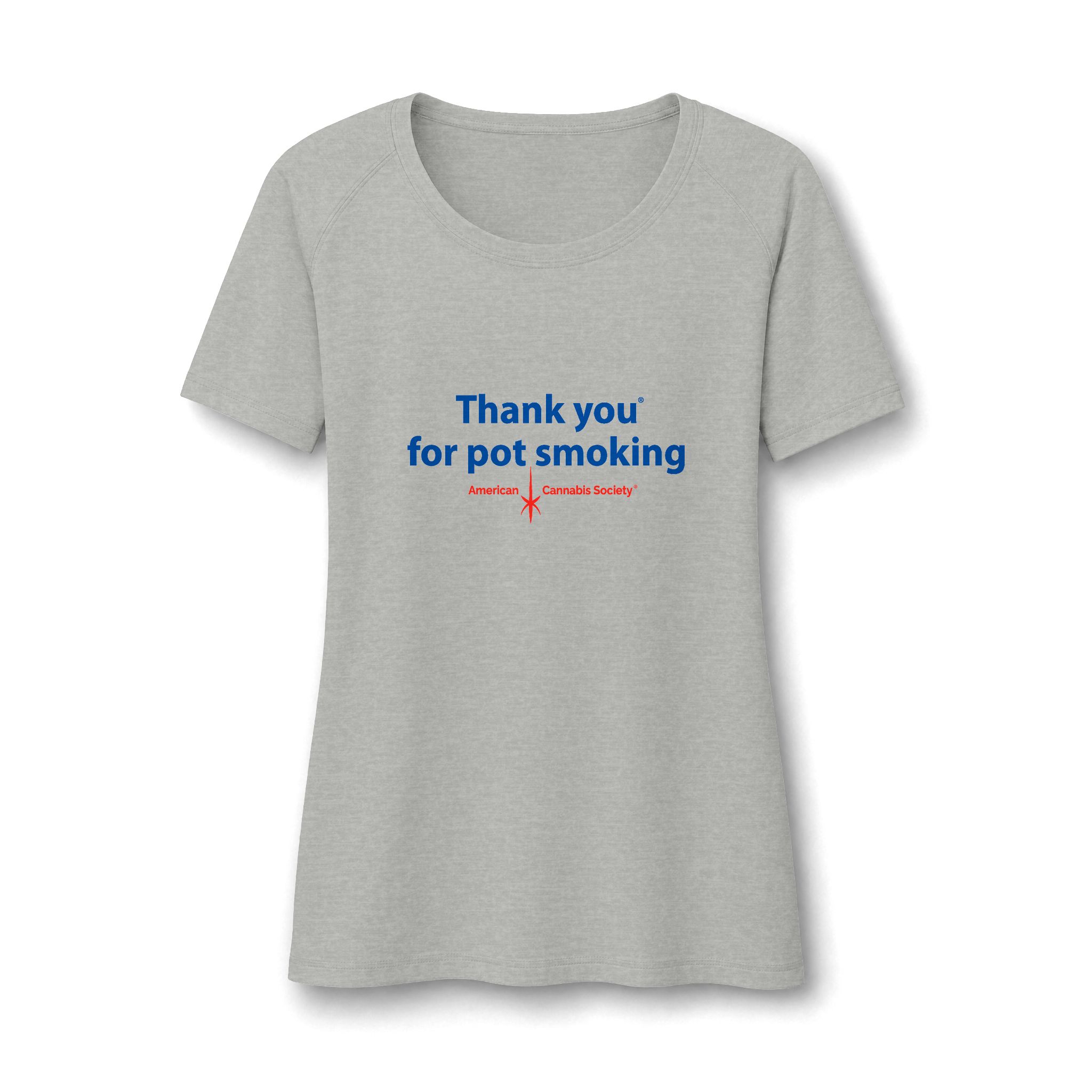 Thank You For Pot Smoking® Women's Tri-Blend Raglan Tee – Light Grey Heather