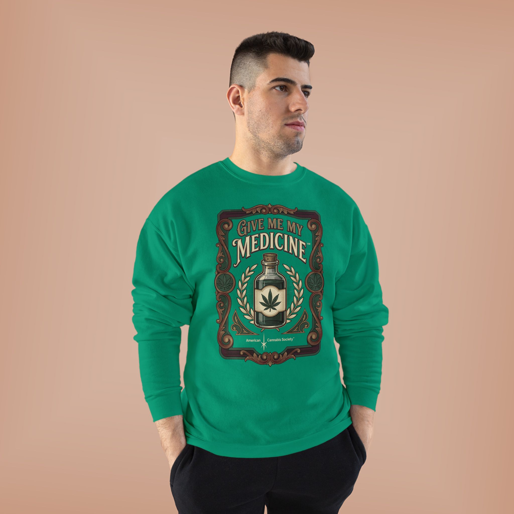 Give Me My Medicine™ Crewneck Sweatshirt – Kelly Green, view 4