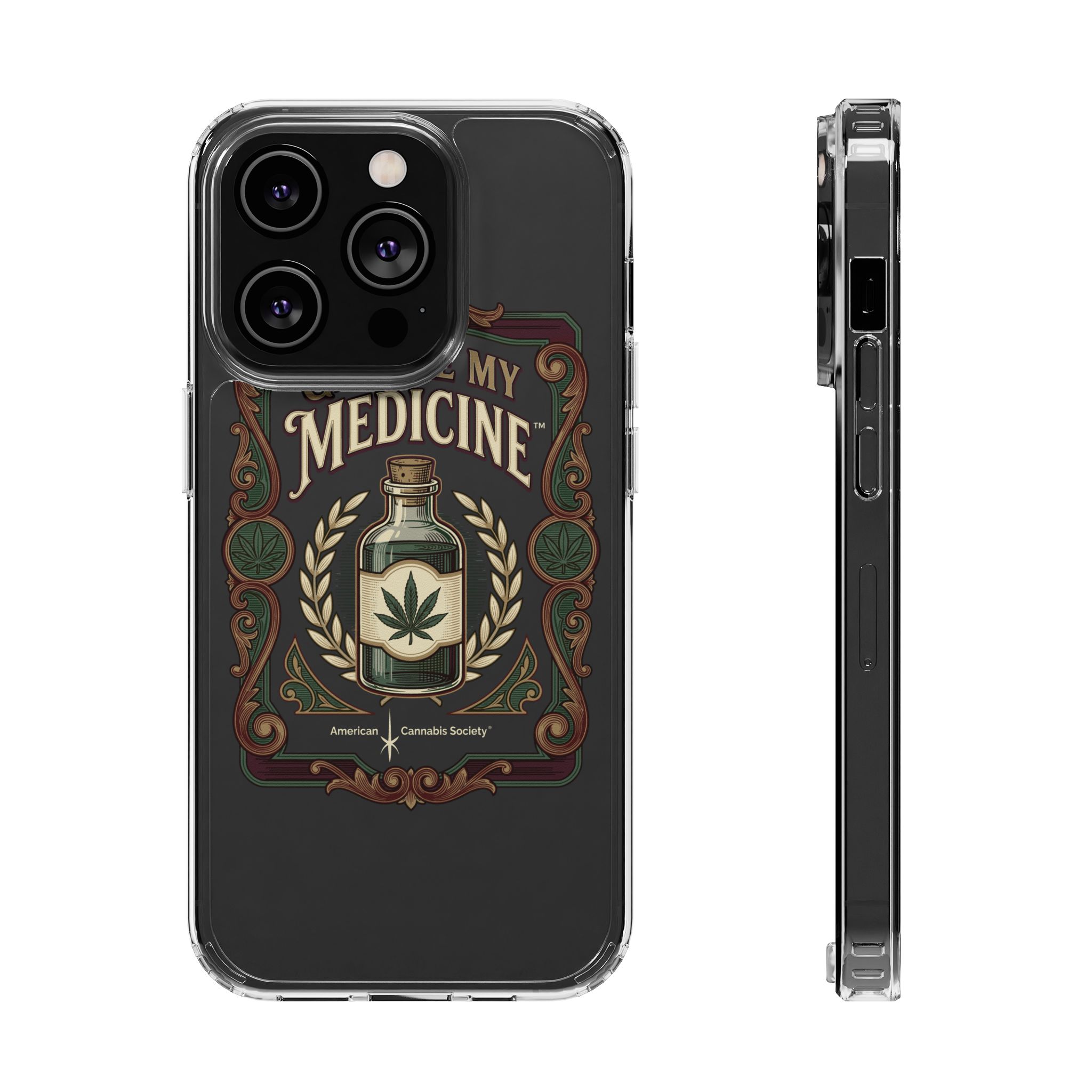Give Me My Medicine™ Clear Impact-Resistant Phone Case – iPhone 14 Pro