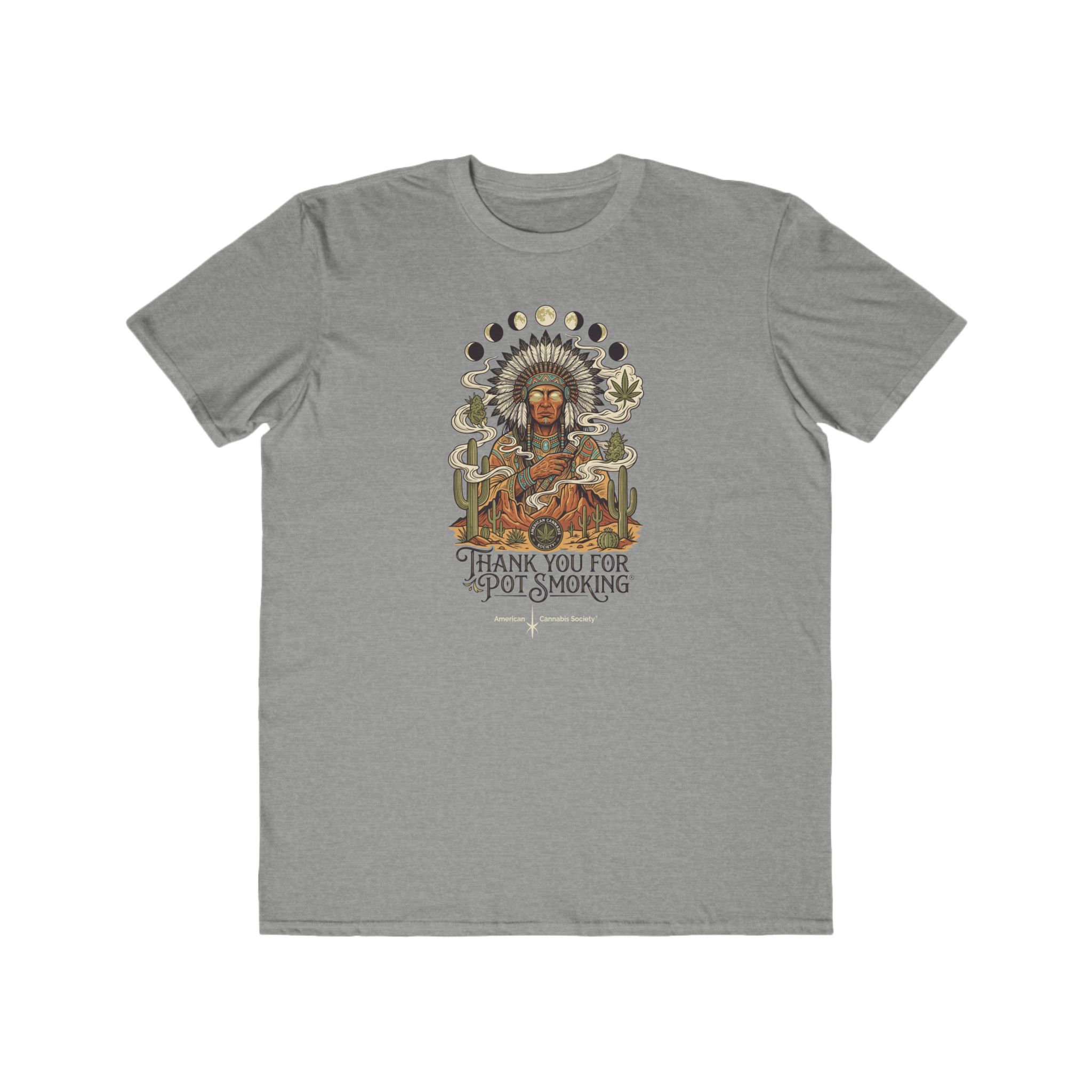 Thank You For Pot Smoking® Desert Chief Men's Lightweight Tee – Heather Grey