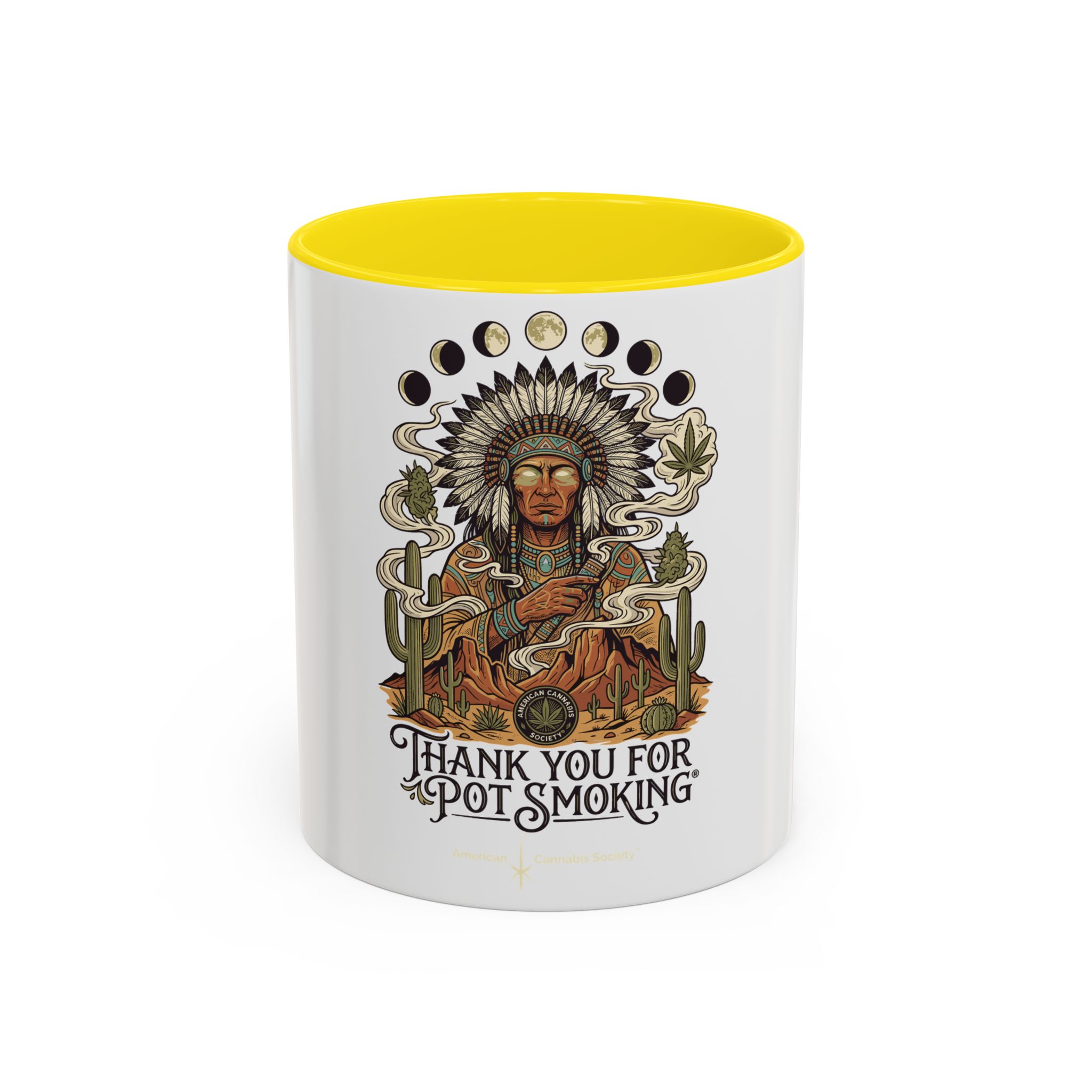 Thank You For Pot Smoking® Colored Interior Coffee Mug – Yellow