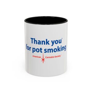 Thank You For Pot Smoking® Colorful Mug – 11oz, Black